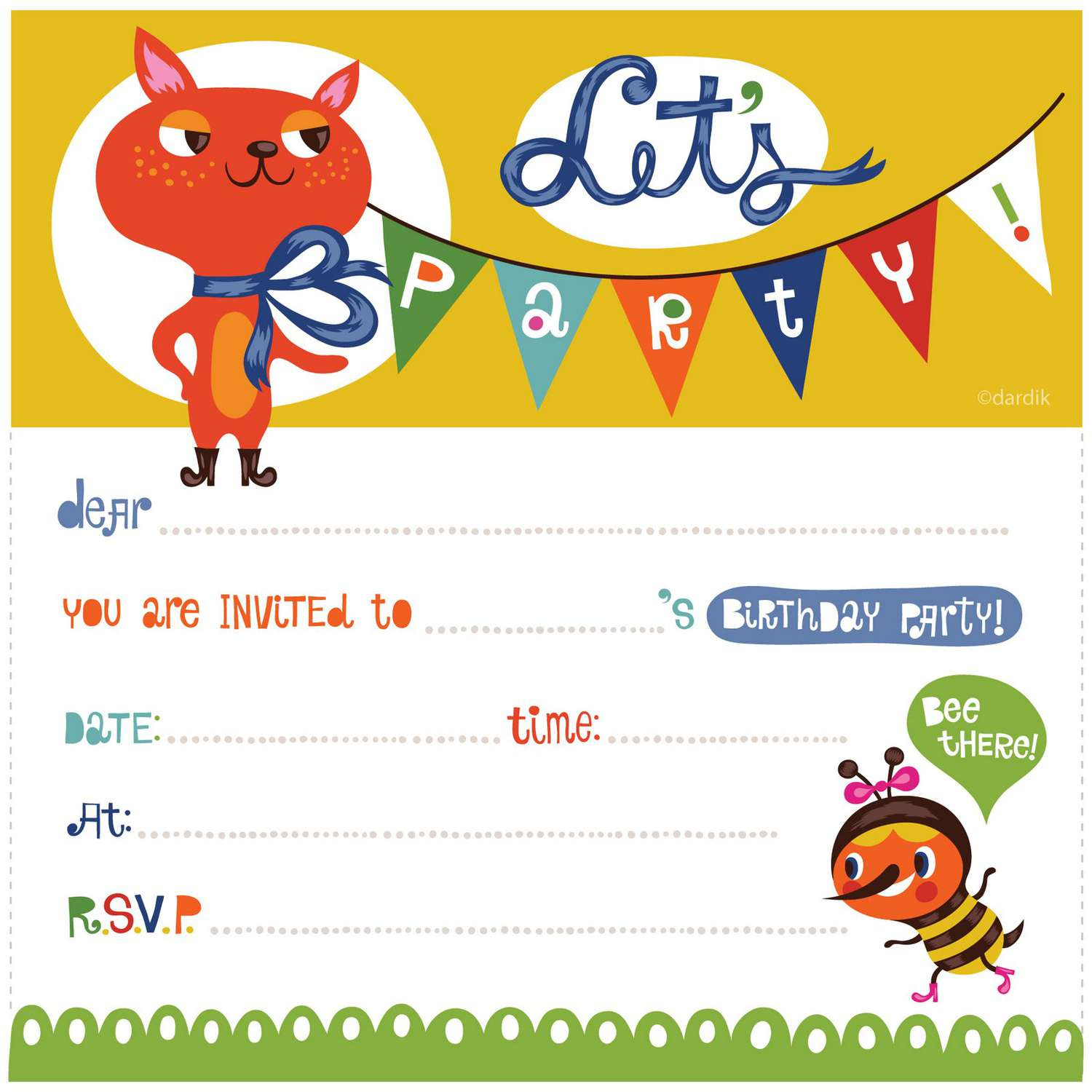 11 Free, Printable Birthday Invitations - Worksheets Library for Printable Invitations Free No Download