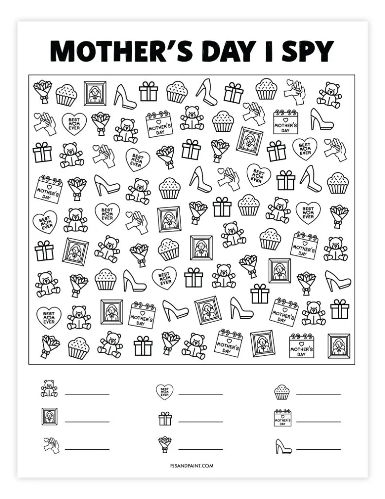 11 Free Printable Mothers Day Games And Activities - Pjs And Paint inside Free Printable Mother&amp;#039;S Day Games For Adults