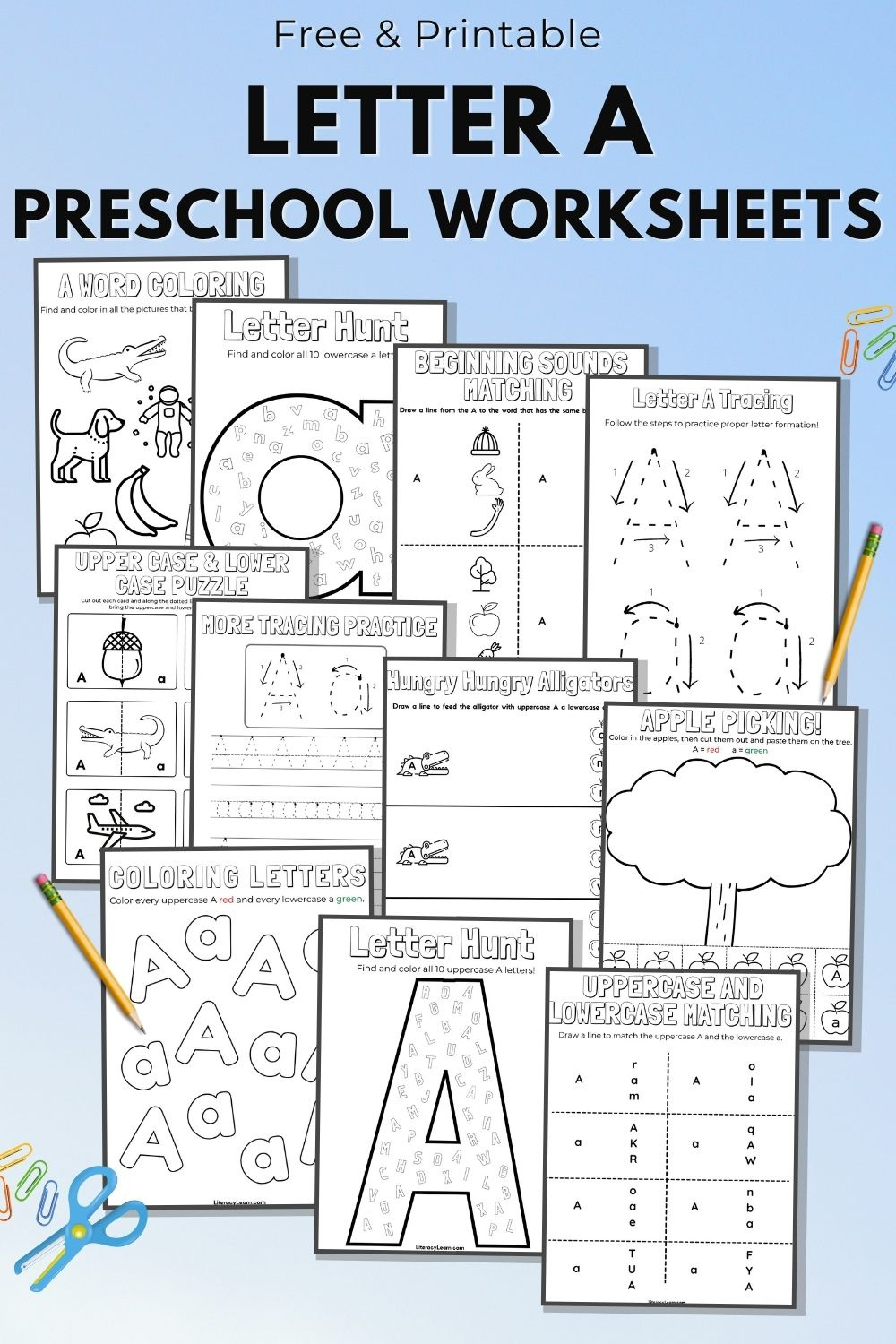 11 Letter A Worksheets For Preschool &amp;amp; K - Free Printables for Free Letter Printables For Preschool