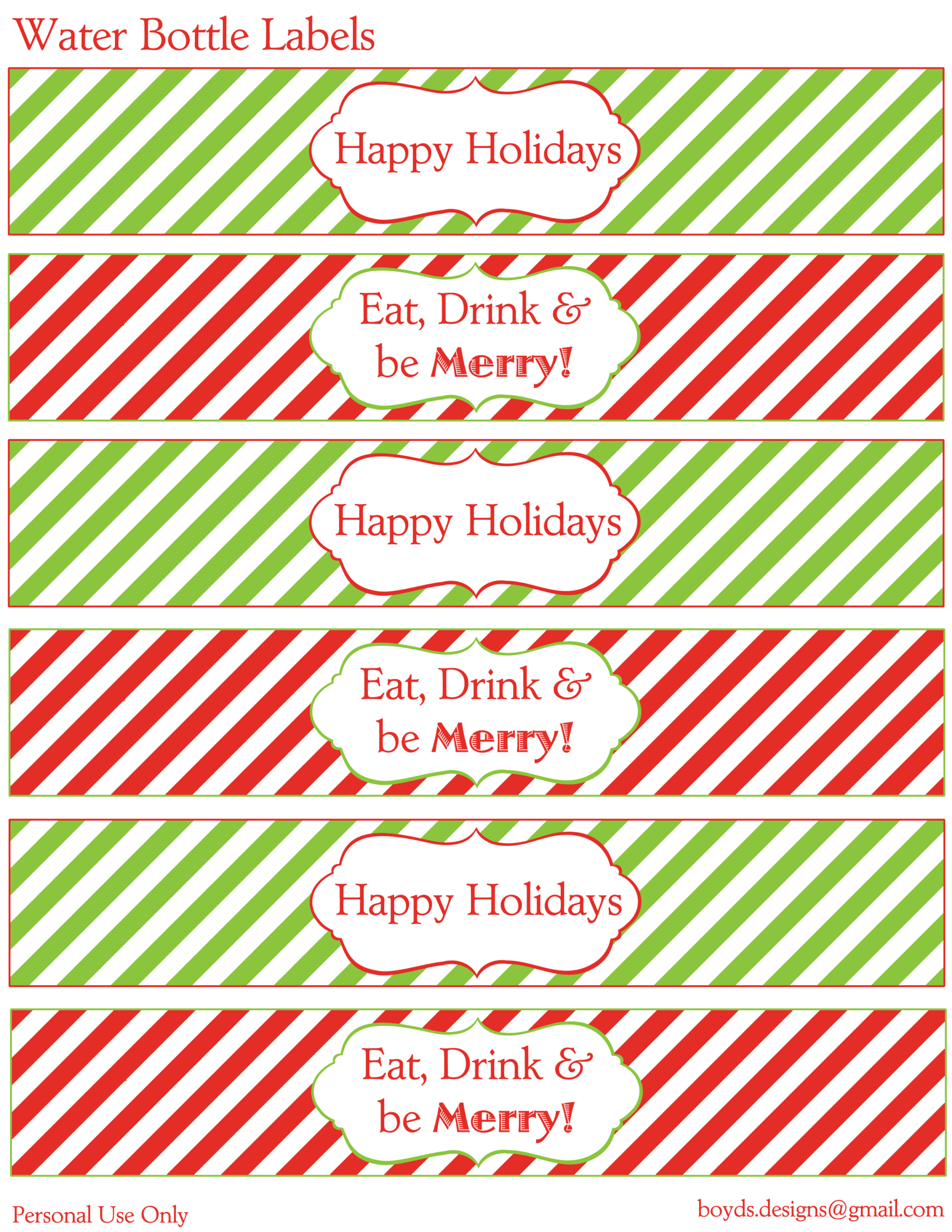 12 Days Of Christmas Diy Printable Freebies! Day 3 – Water Bottle with regard to Christmas Water Bottle Labels Free Printable