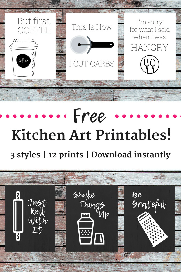 12 Free Kitchen Printables! - Snacking In Sneakers for Free Kitchen Printables