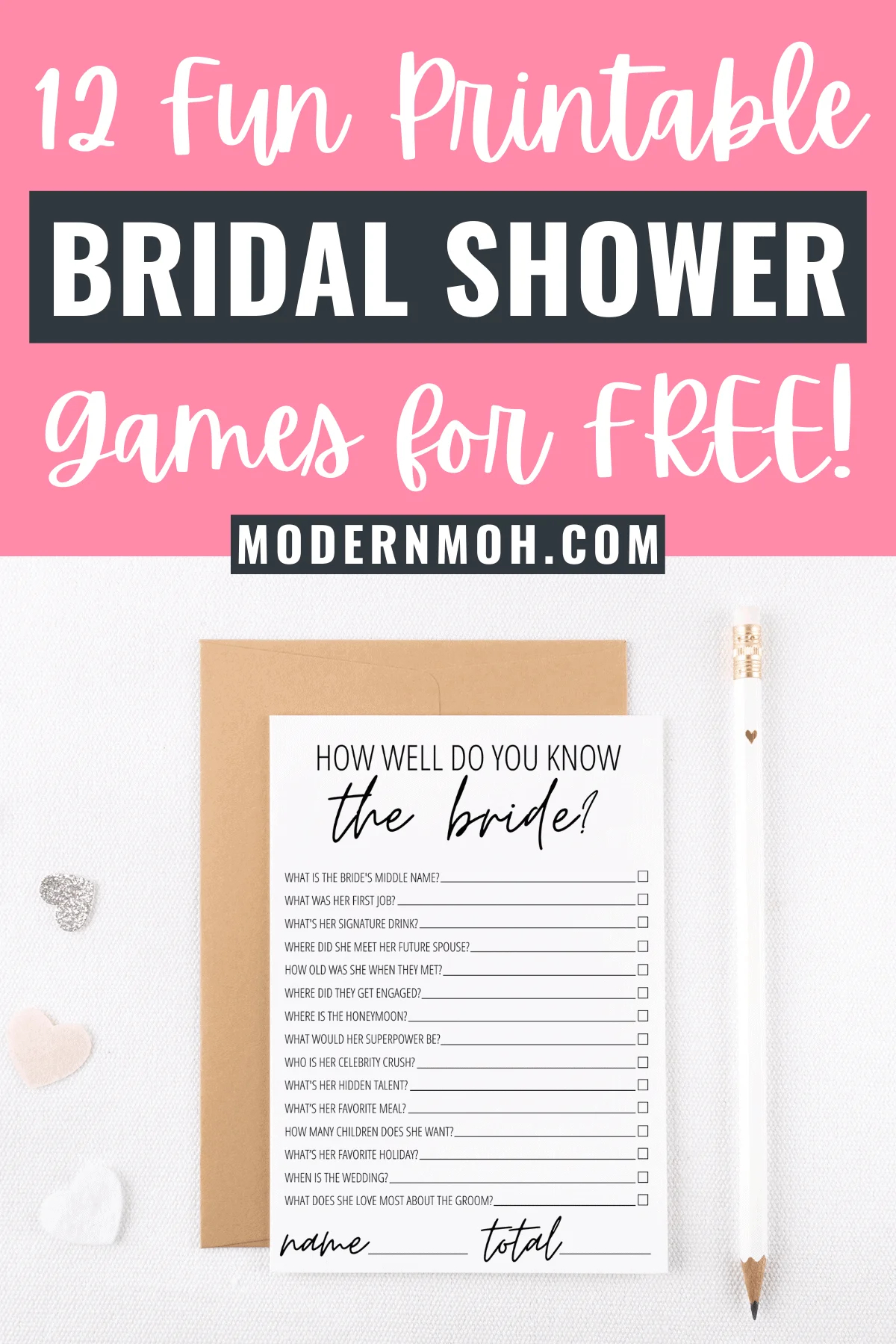 12 Free Printable Bridal Shower Games | Modern Moh intended for Free Printable Bridal Shower Games And Activities