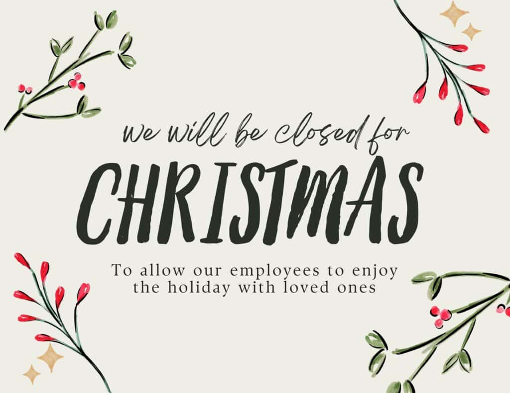 12 Free Printable Closed For Christmas Sign Templates - The with Free Printable Holiday Closed Signs