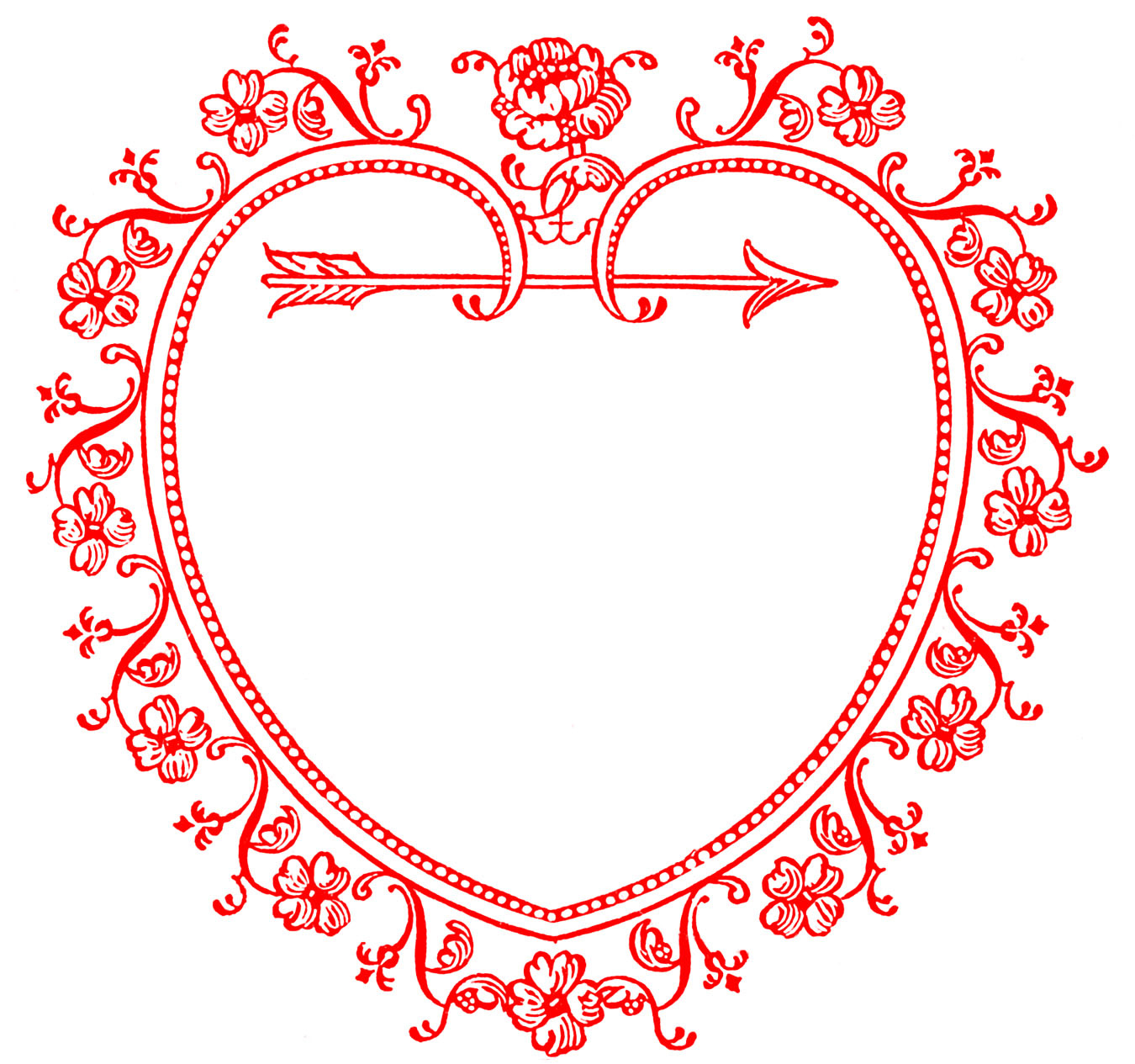 12+ Printable Valentine Heart Images! - The Graphics Fairy for Free Printable Valentine Graphics