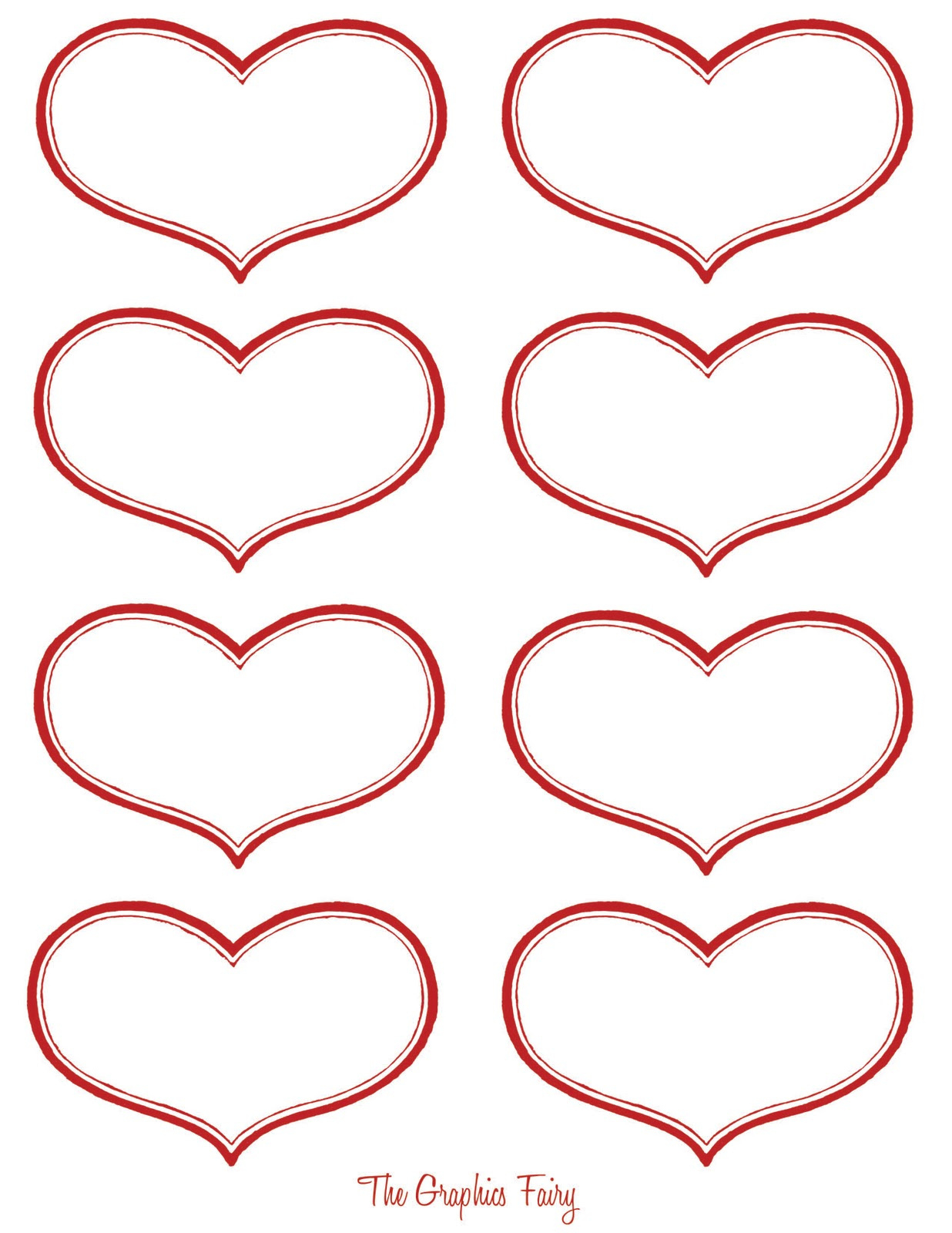 12+ Printable Valentine Heart Images! - The Graphics Fairy in Free Printable Valentine Graphics