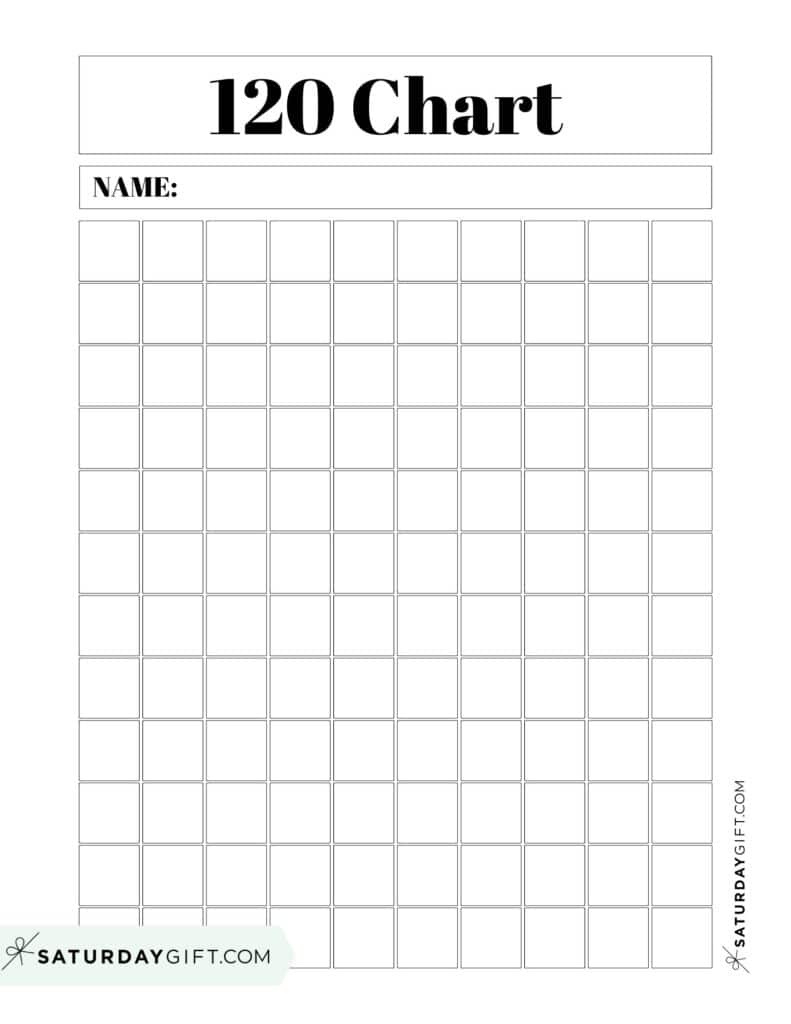 120 Chart Printable - 16 Free Number Charts To 120 Worksheets intended for Free Printable Blank 1 120 Chart