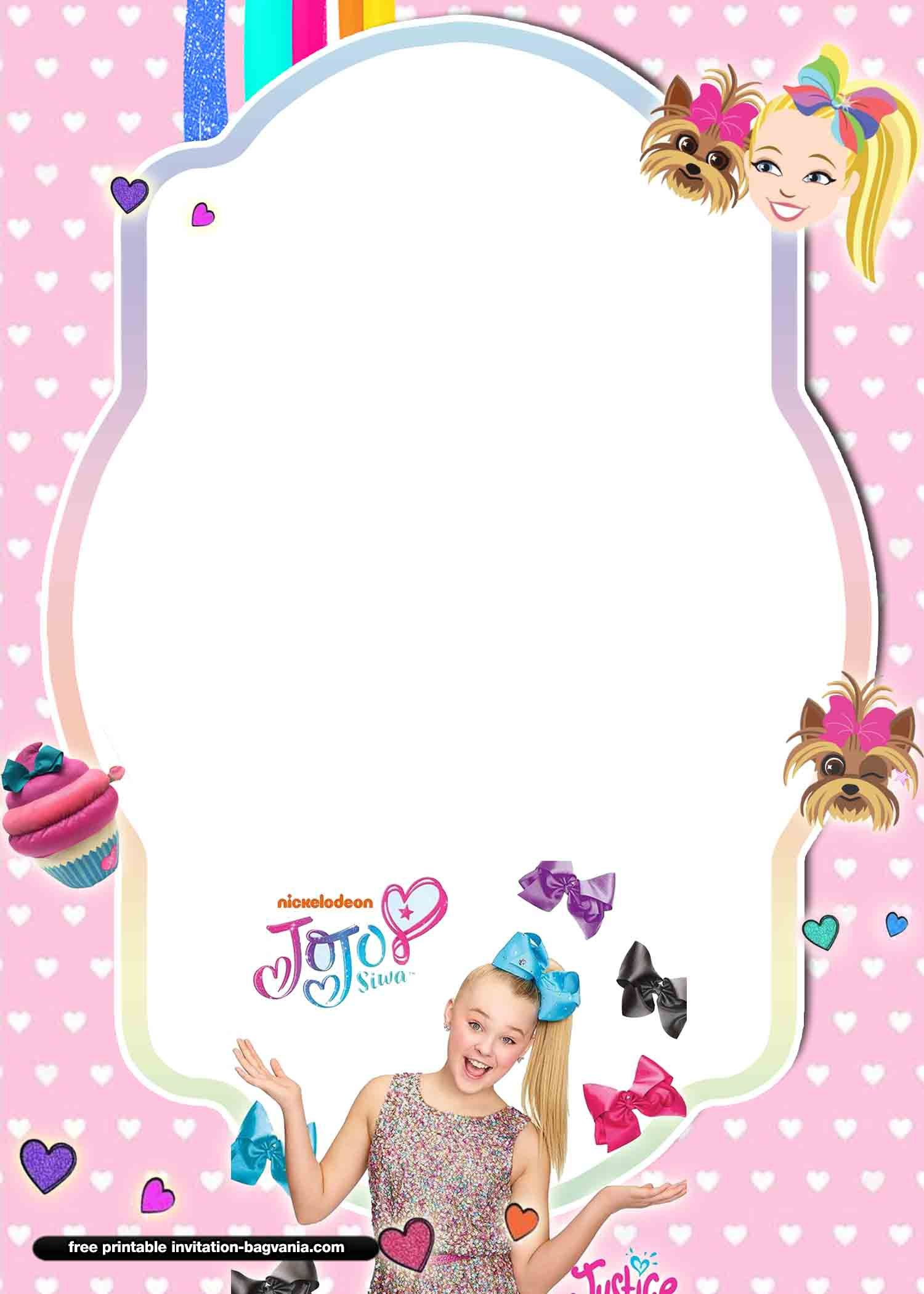 13+ Free Jojo Siwa Invitation Templates - Worksheets Library with regard to Jojo Siwa Free Party Printables