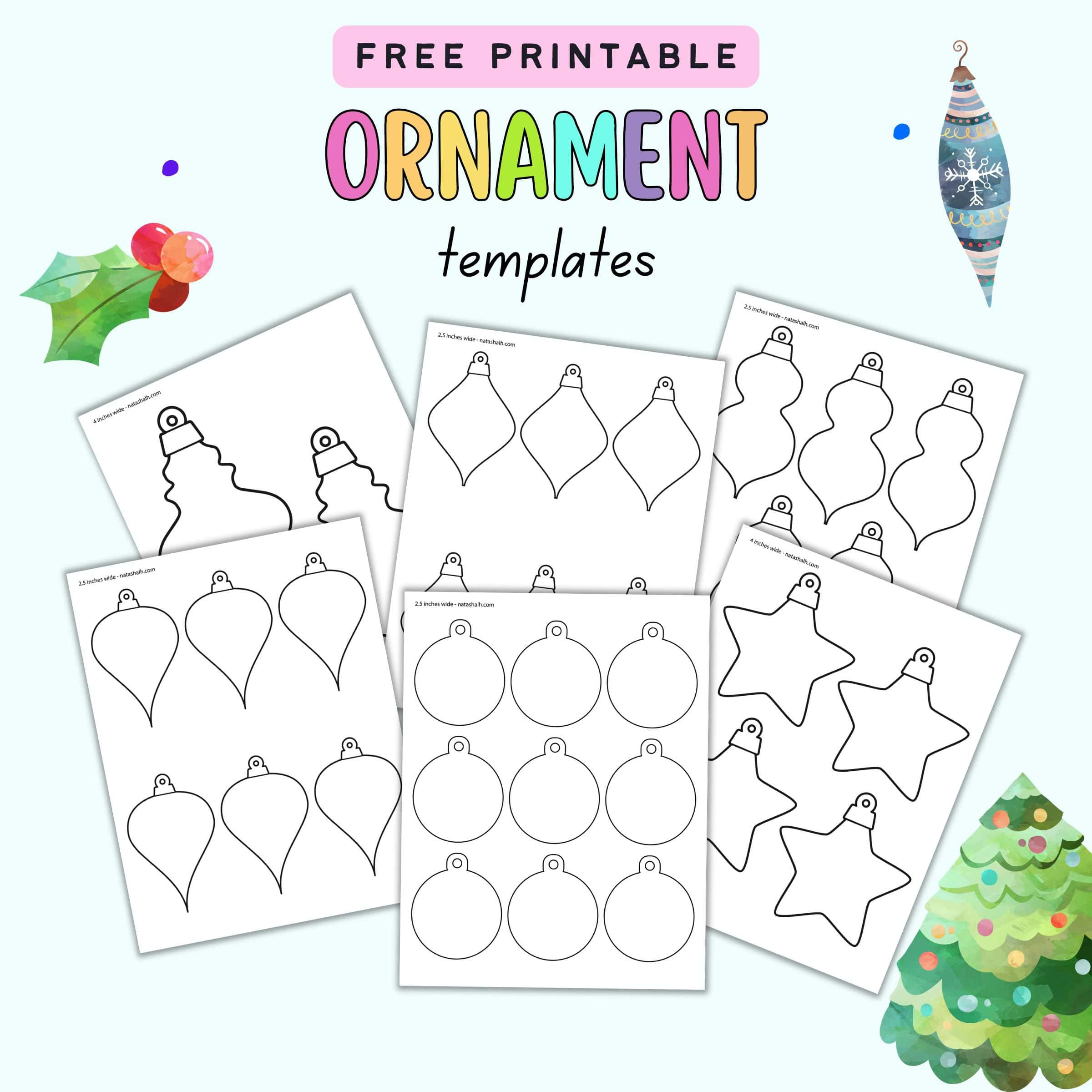 13+ Free Printable Christmas Ornament Templates - The Artisan Life inside Free Printable Christmas Ornament Patterns