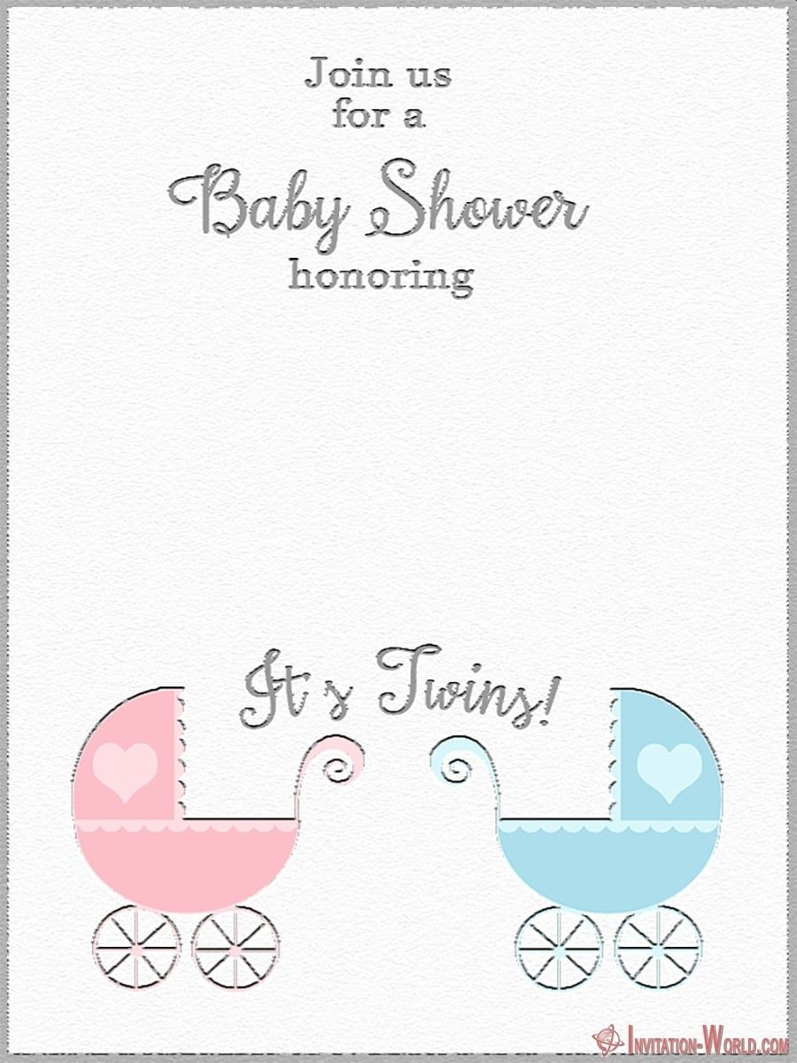 13 Free Twins Baby Shower Invitations Template Ideas | Twins Baby for Free Printable Twin Baby Shower Invitations