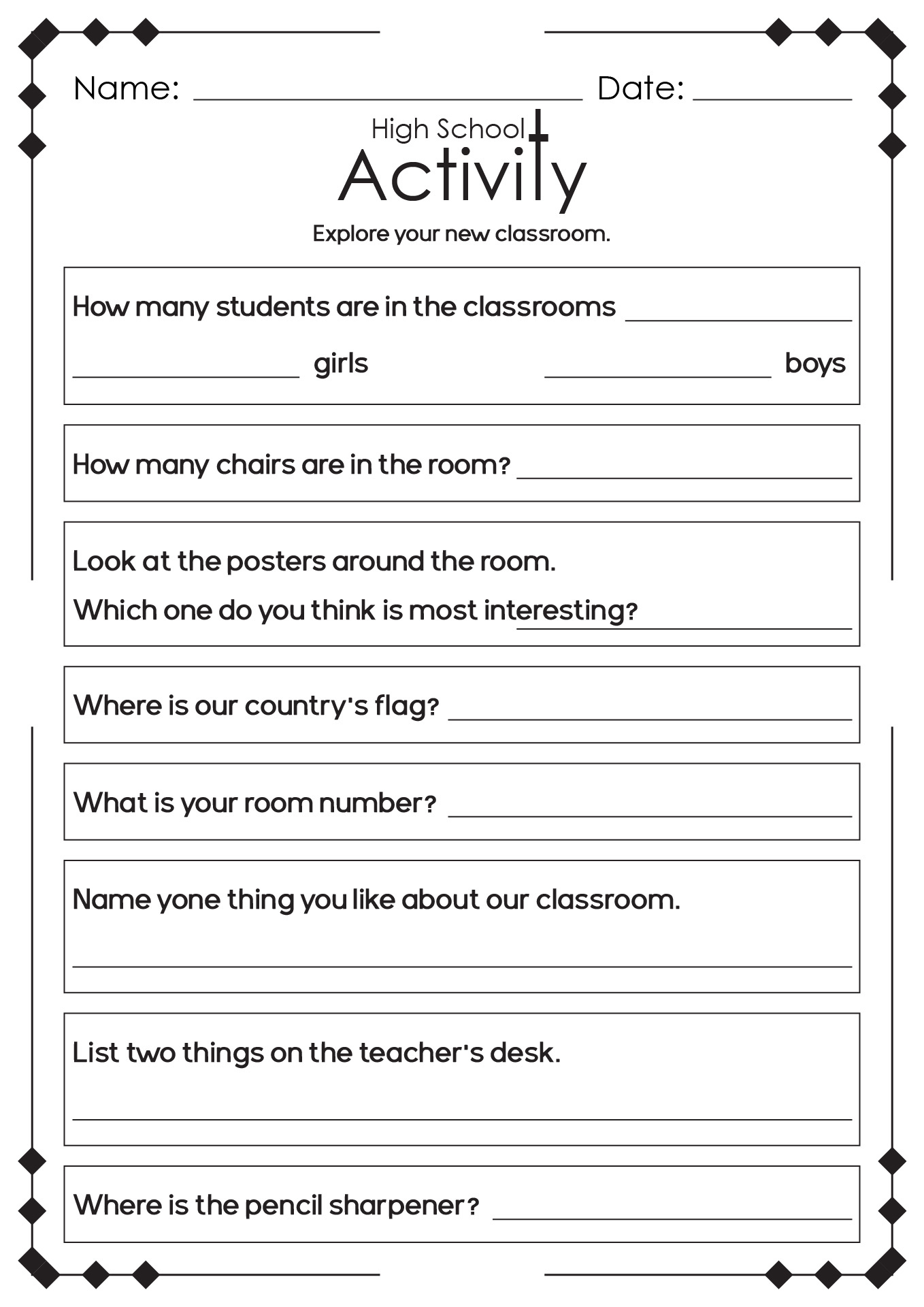 13 High School English Language Arts Worksheets - Free Pdf At for Free Printable Esl Worksheets For High School