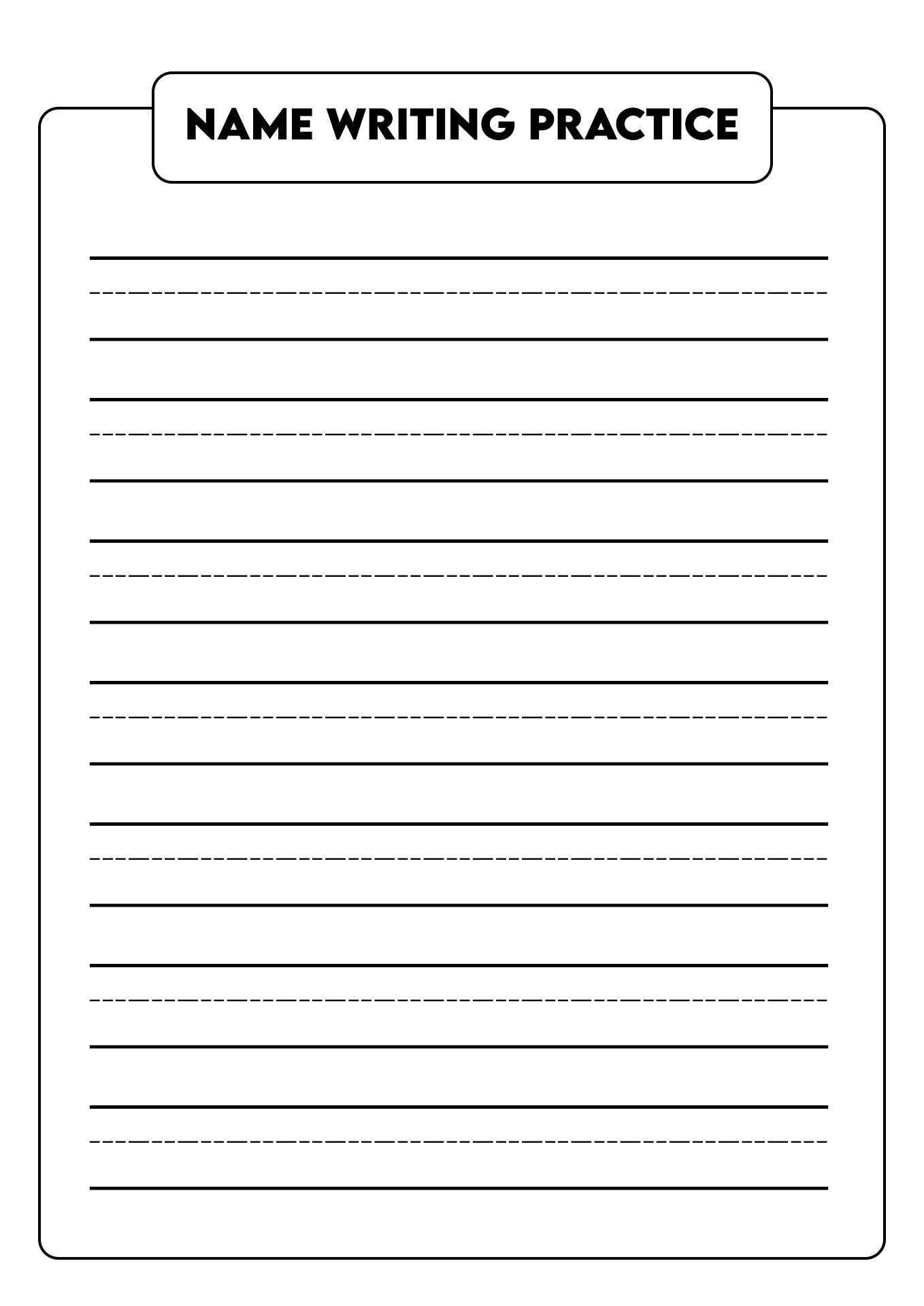 13 Worksheets Practice Writing Their Names - Free Pdf At for Free Printable Practice Name Writing Sheets
