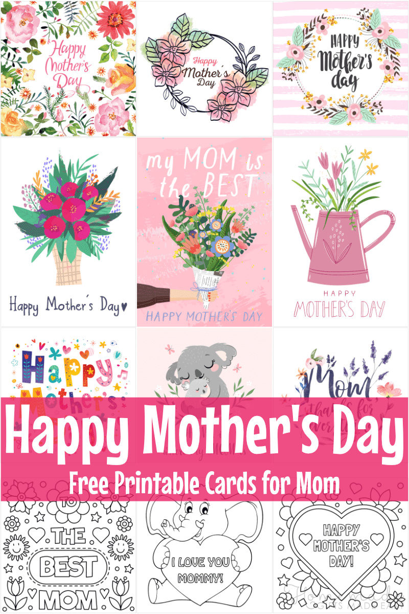 132 Free Printable Mother'S Day Cards For Your Mom throughout Free Printable Mothers Day Cards No Download