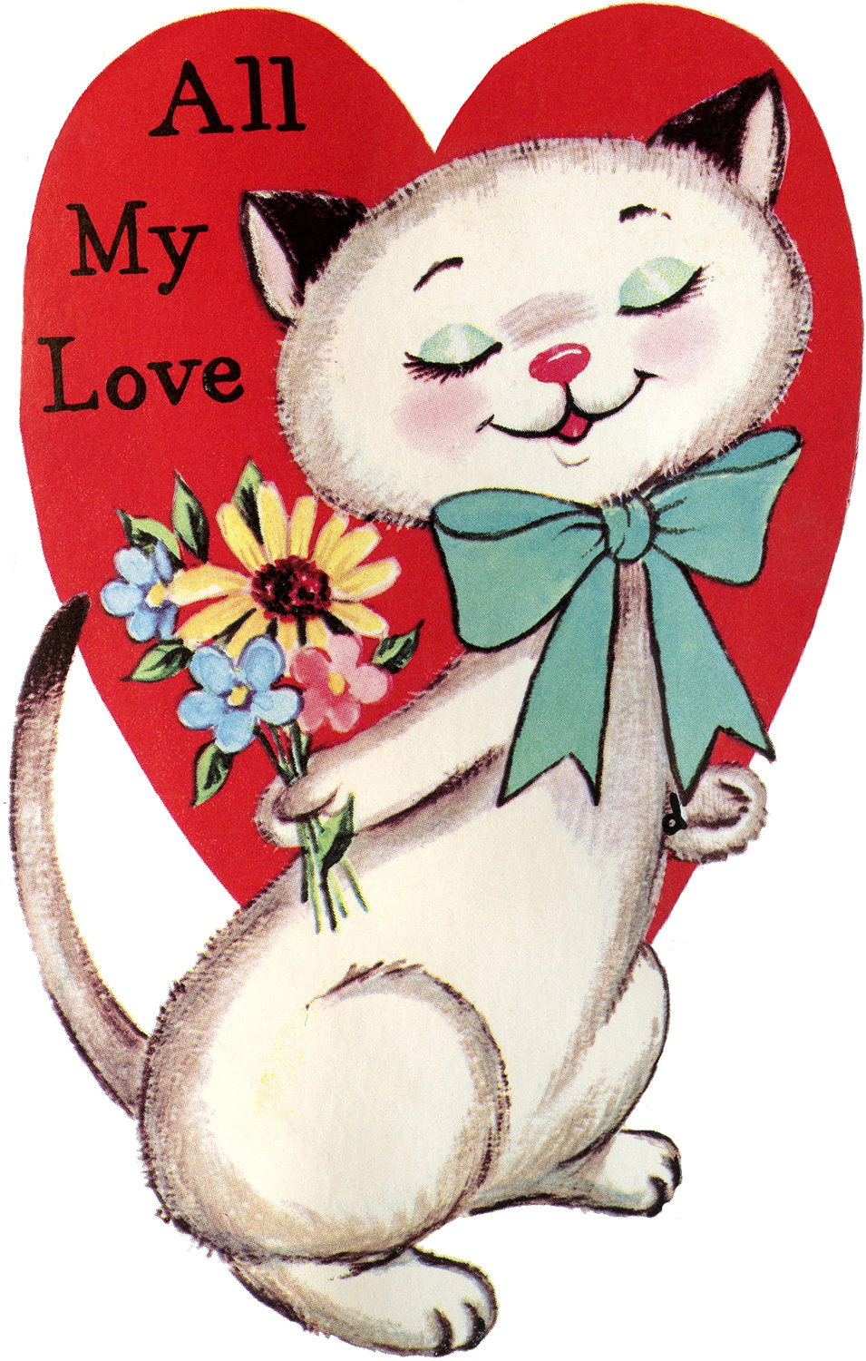14 Cute Vintage Valentines: (Animals)! - The Graphics Fairy for Free Printable Vintage Valentine Clip Art
