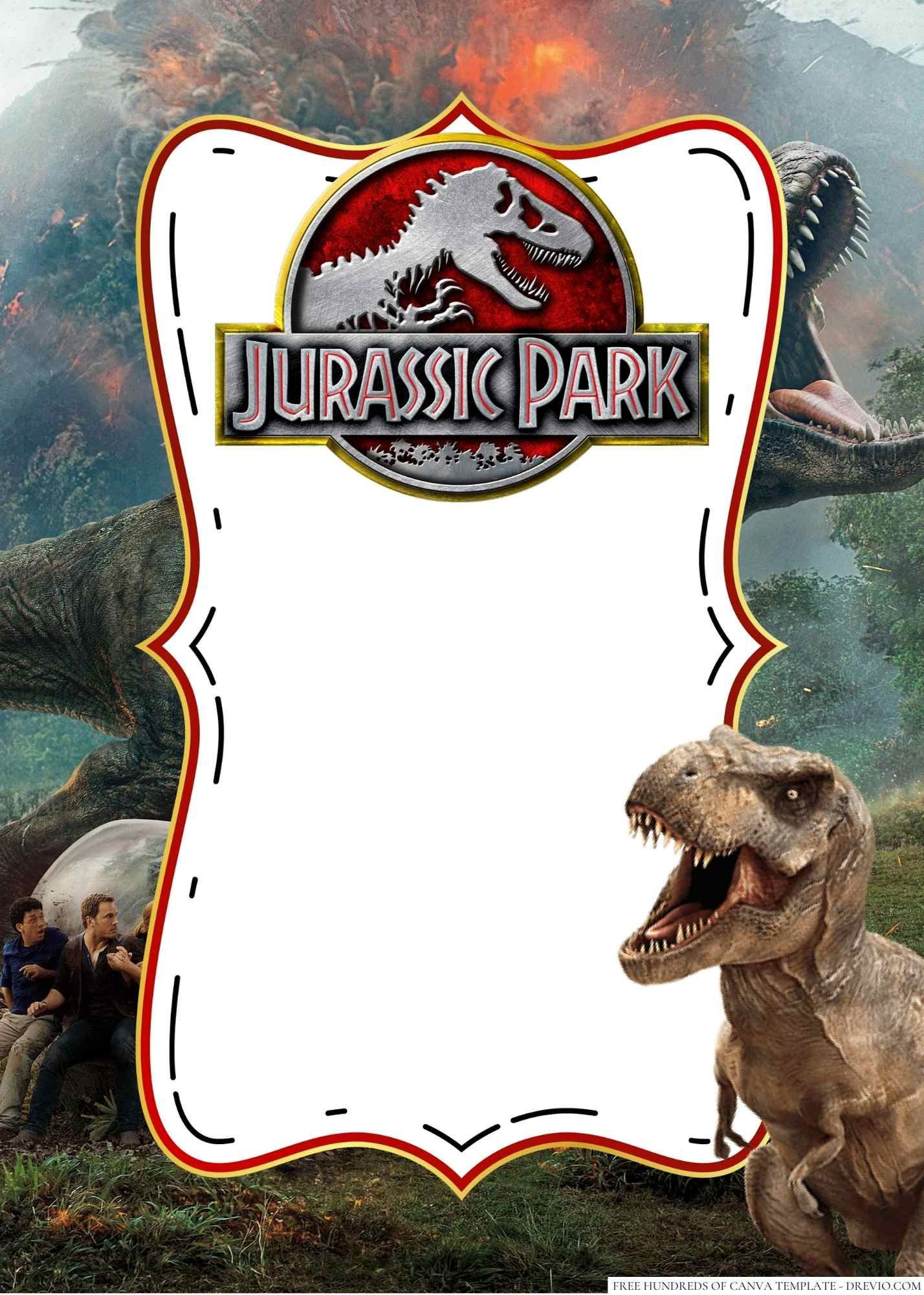 14+ Jurassic Park Canva Birthday Invitation Templates - Worksheets for Free Printable Jurassic World Invitations