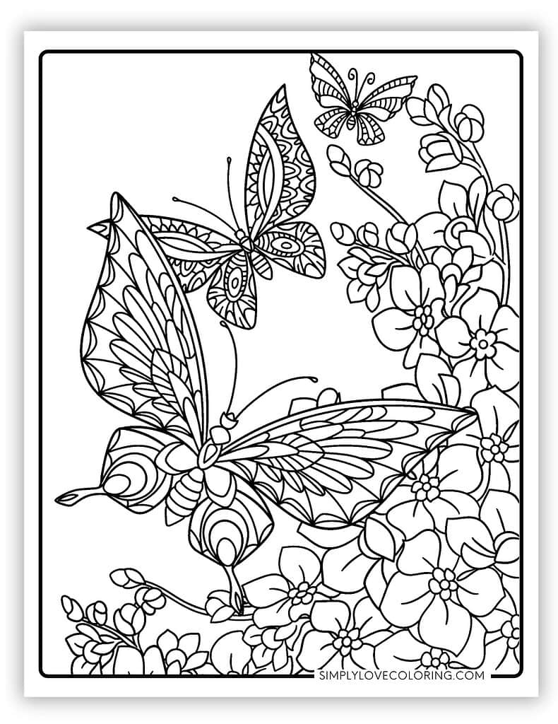 14 Spring Coloring Pages For Adults (Free Pdf Printables) - Simply for Free Printable Spring Coloring Pages For Adults