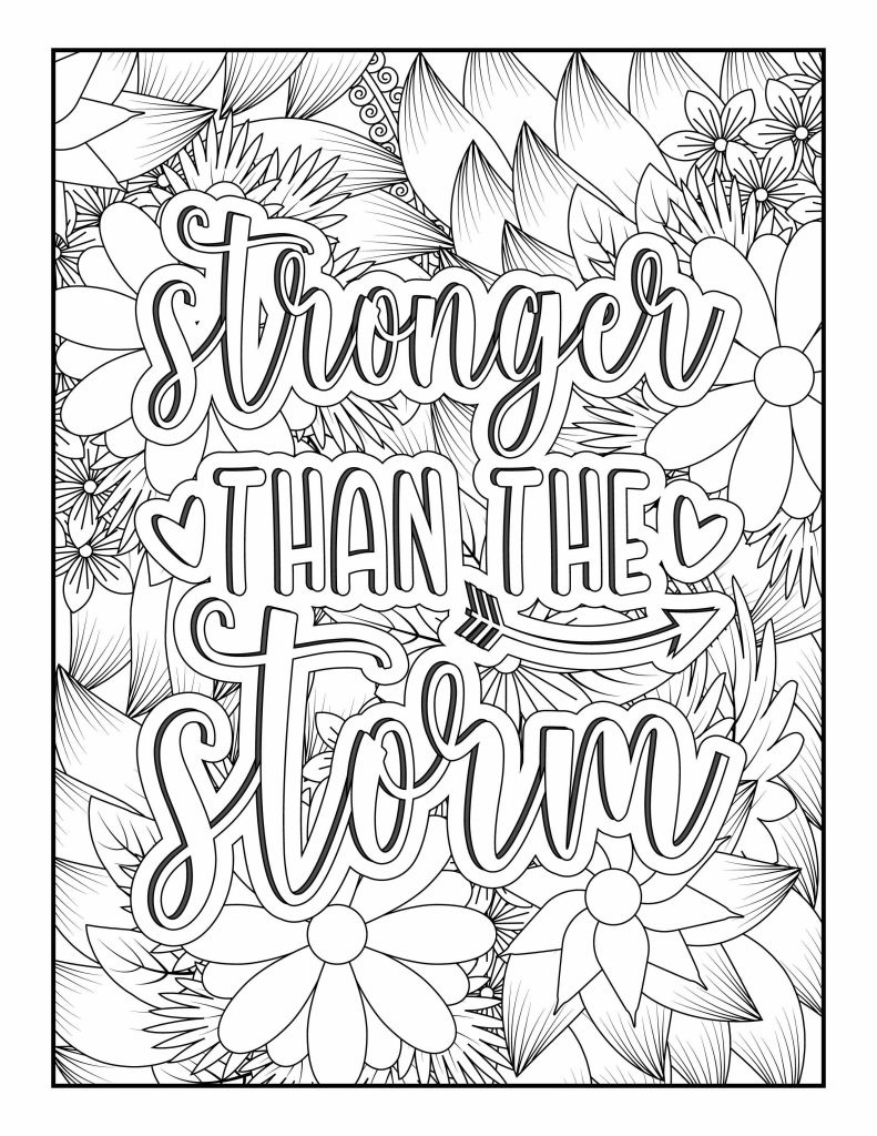 15 Free Coloring Pages For Adults. for Free Printable Quotes Coloring Pages