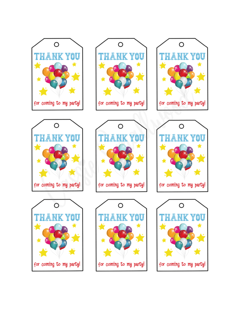 15 Insanely Cute Thank You Tags (Free Printable) - Cassie in Free Printable Thank You Tags For Birthday Favors