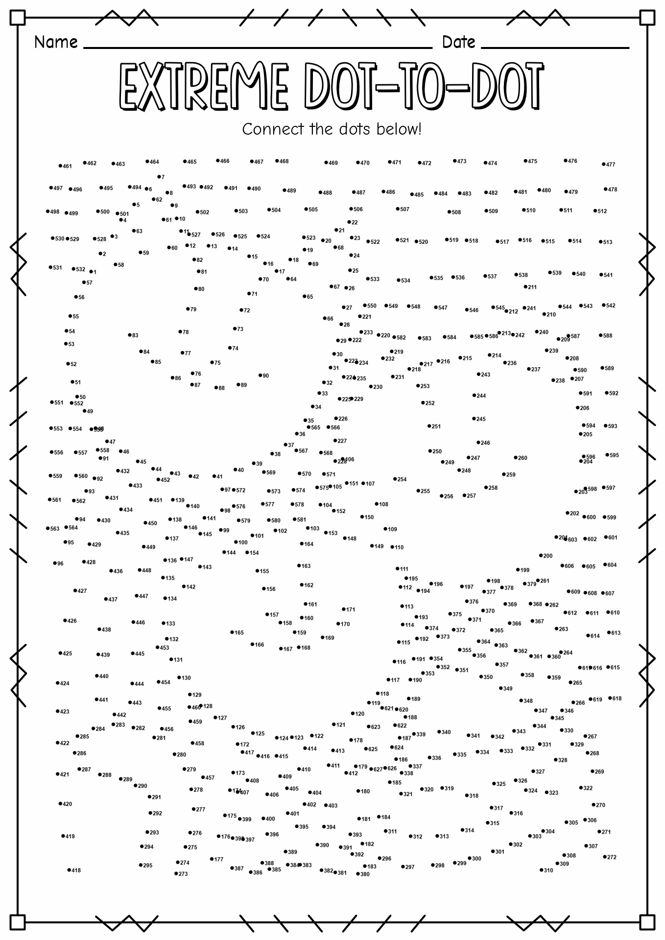 16 Hard Dot To Dot Worksheets - Free Pdf At Worksheeto pertaining to Free Printable Extreme Dot To Dot Pdf