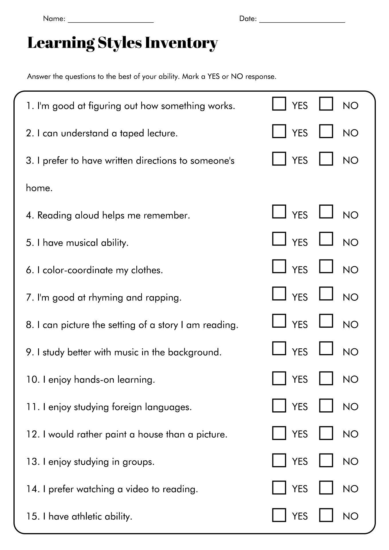 16 Vark Styles Worksheet - Free Pdf At Worksheeto - Worksheets inside Free Printable Learning Styles Questionnaire