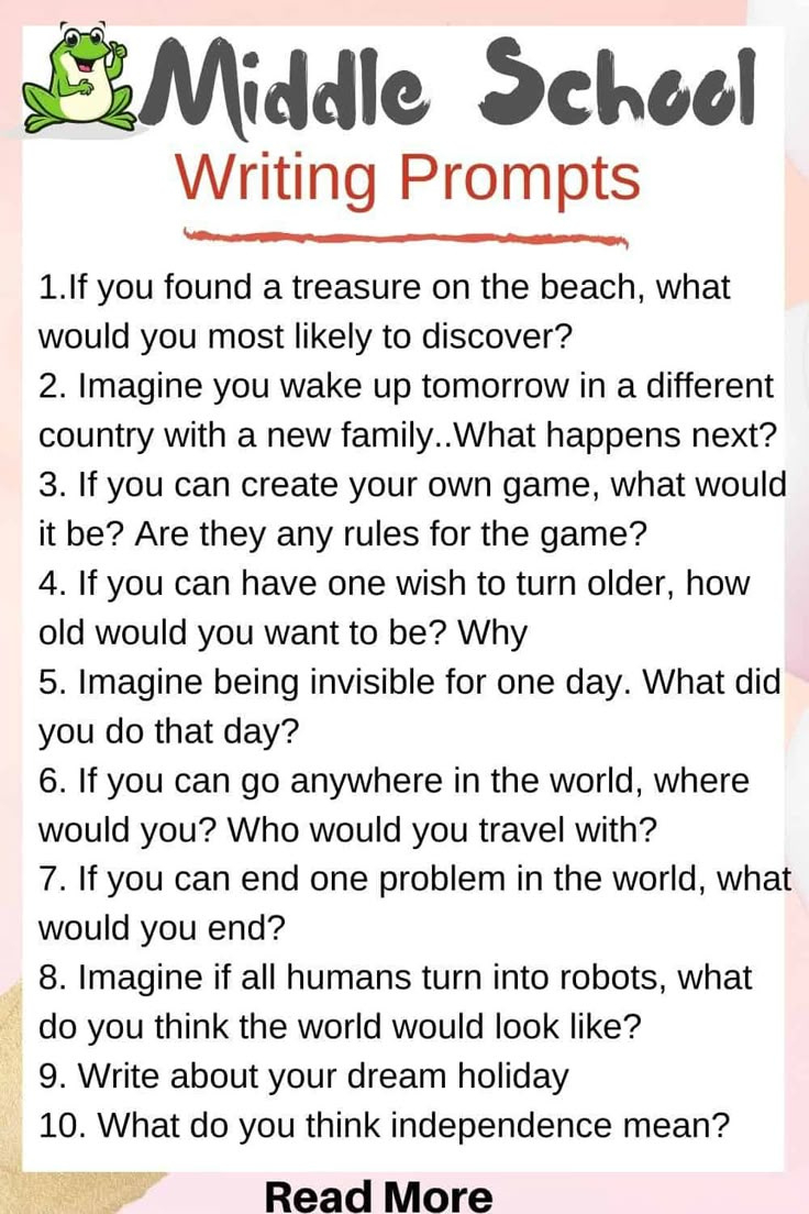 167 Fun &amp;amp; Creative Journal Prompts For Teens in Free Printable Writing Prompts For Middle School