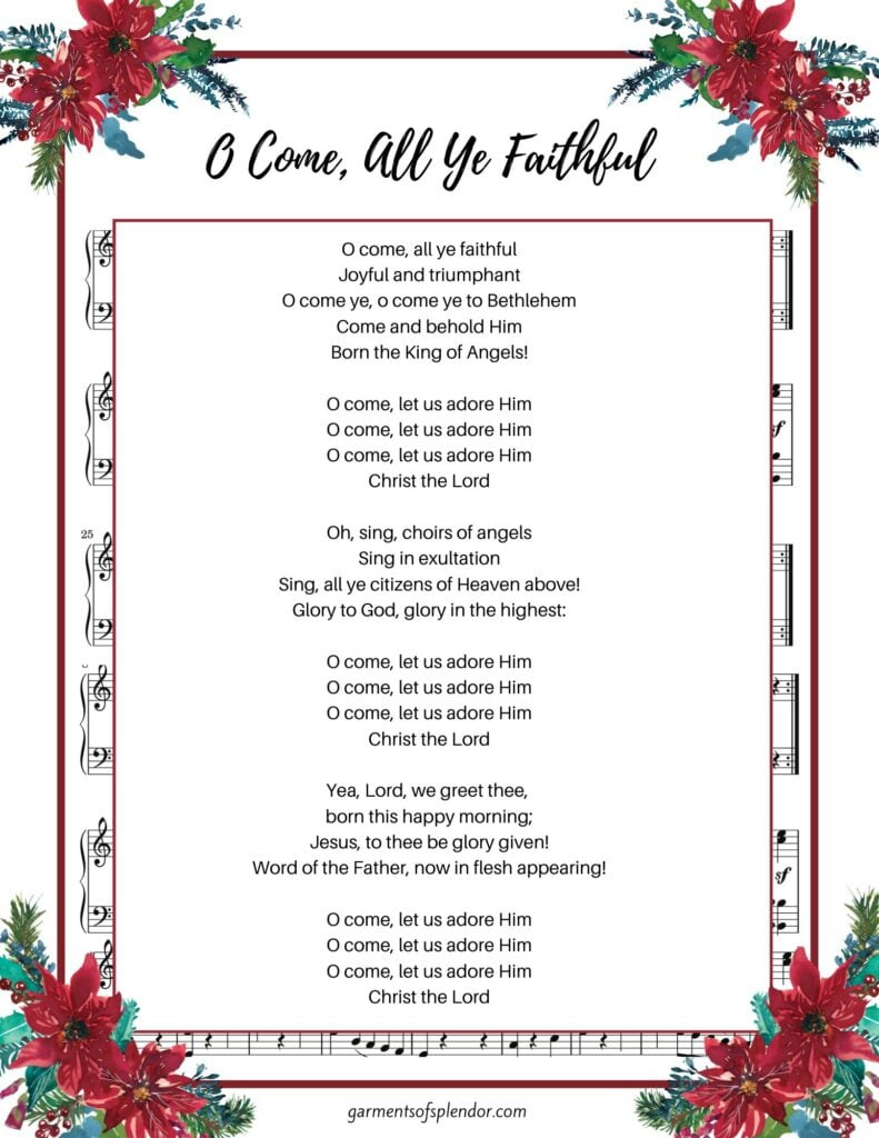 17 Beautiful Christmas Hymns To Uplift Your Soul (With Free inside Free Printable Lyrics To Christian Songs