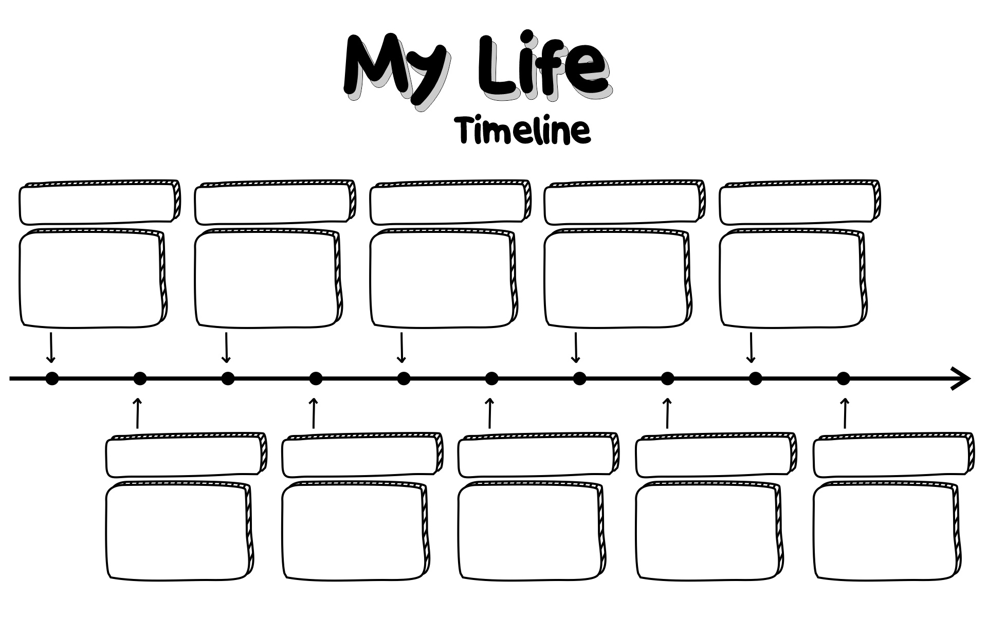 17 Blank Printable Timeline Worksheets - Free Pdf At Worksheeto for Free Blank Timeline Template Printable