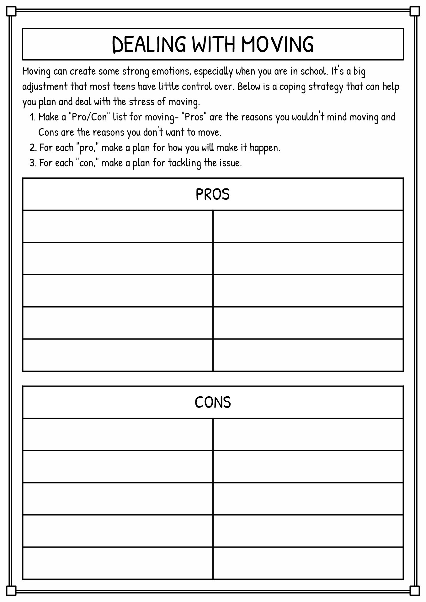 17 Cbt Coping Skills Worksheets - Free Pdf At Worksheeto intended for Free Printable Coping Skills Worksheets For Adults