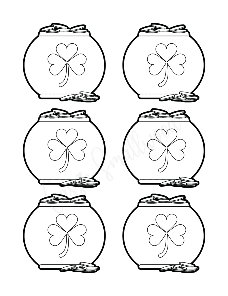 17 Cute Pot Of Gold Templates - Cassie Smallwood in Free Printable Pot Of Gold Coloring Pages