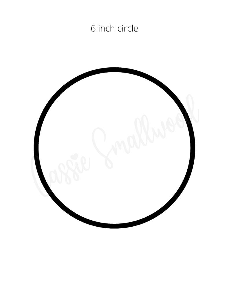 17 Sizes Of Printable Circle Templates - Cassie Smallwood with Free Printable 6 Inch Circle Template
