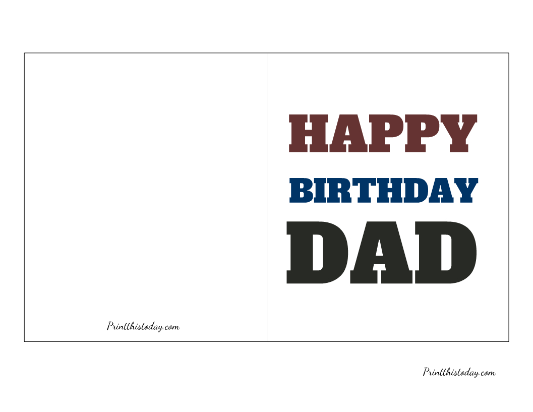 18 Cute And Elegant Free Printable Birthday Cards For Dad throughout Free Printable Happy Birthday Cards For Dad