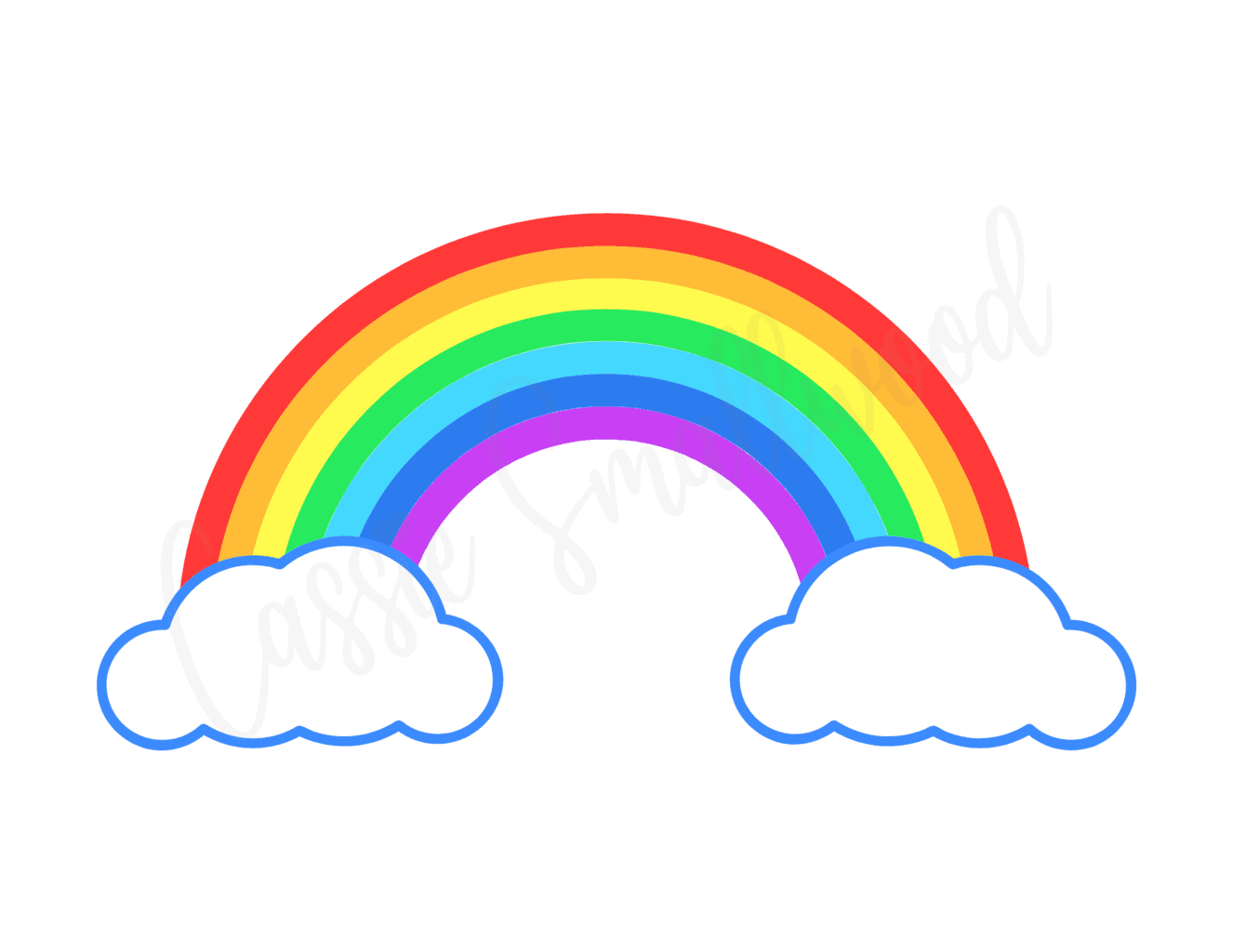 18 Cute Rainbow Templates (Free Printable) - Cassie Smallwood in Free Printable Rainbow Pictures