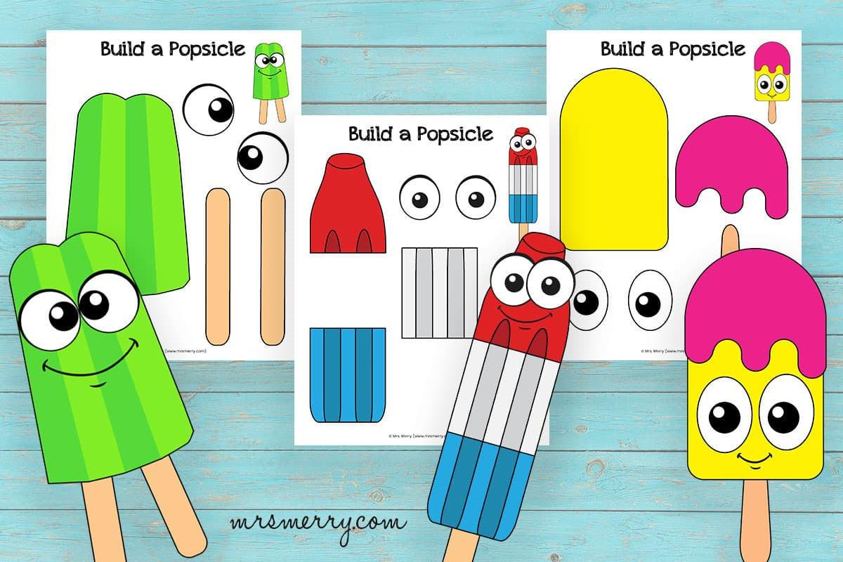 18 Popsicle Templates Free Printable | Mrs. Merry in Free Printable Popsicle Template