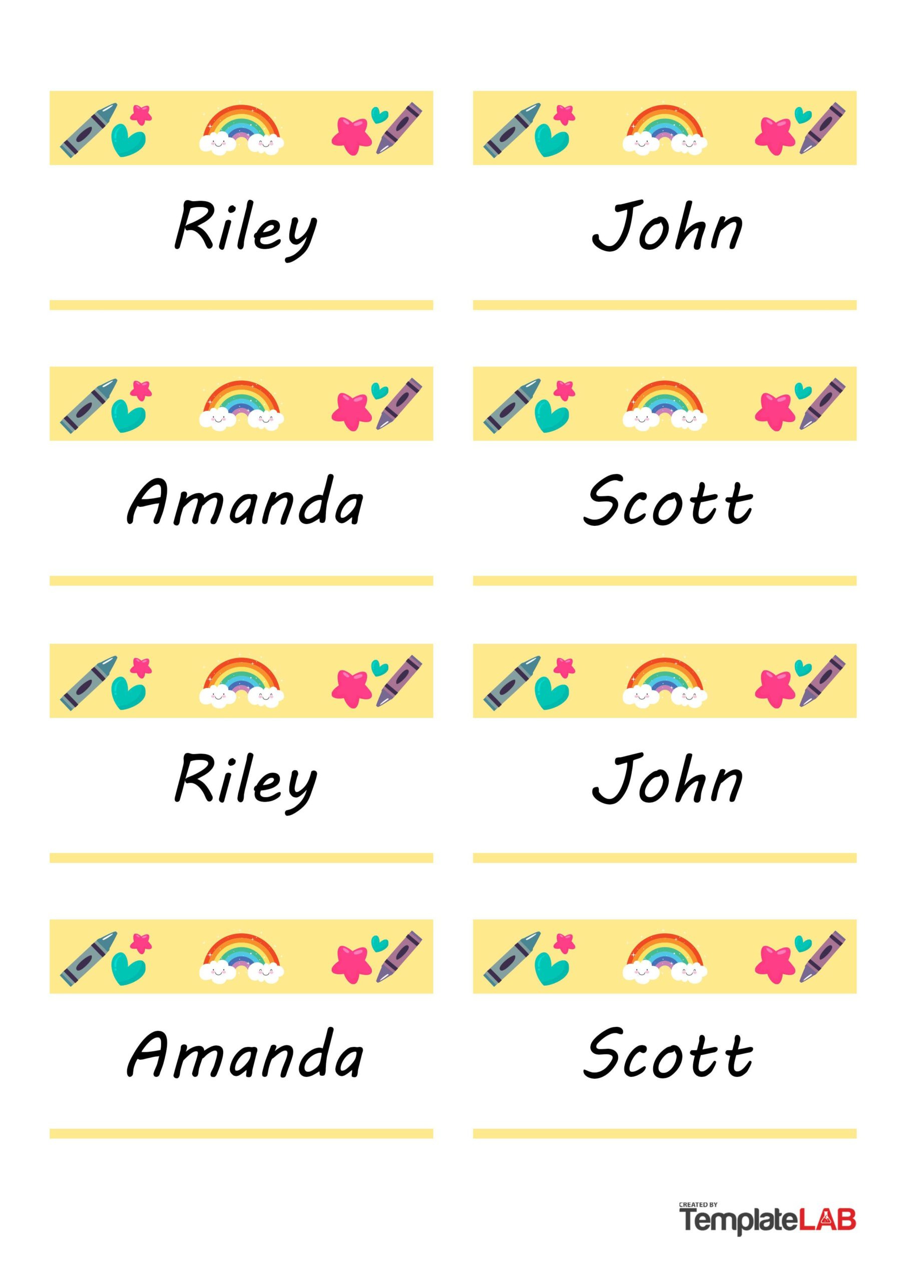 19 Editable Name Tag &amp;amp; Name Badge Templates [Free] regarding Free Printable Name Labels For Kids