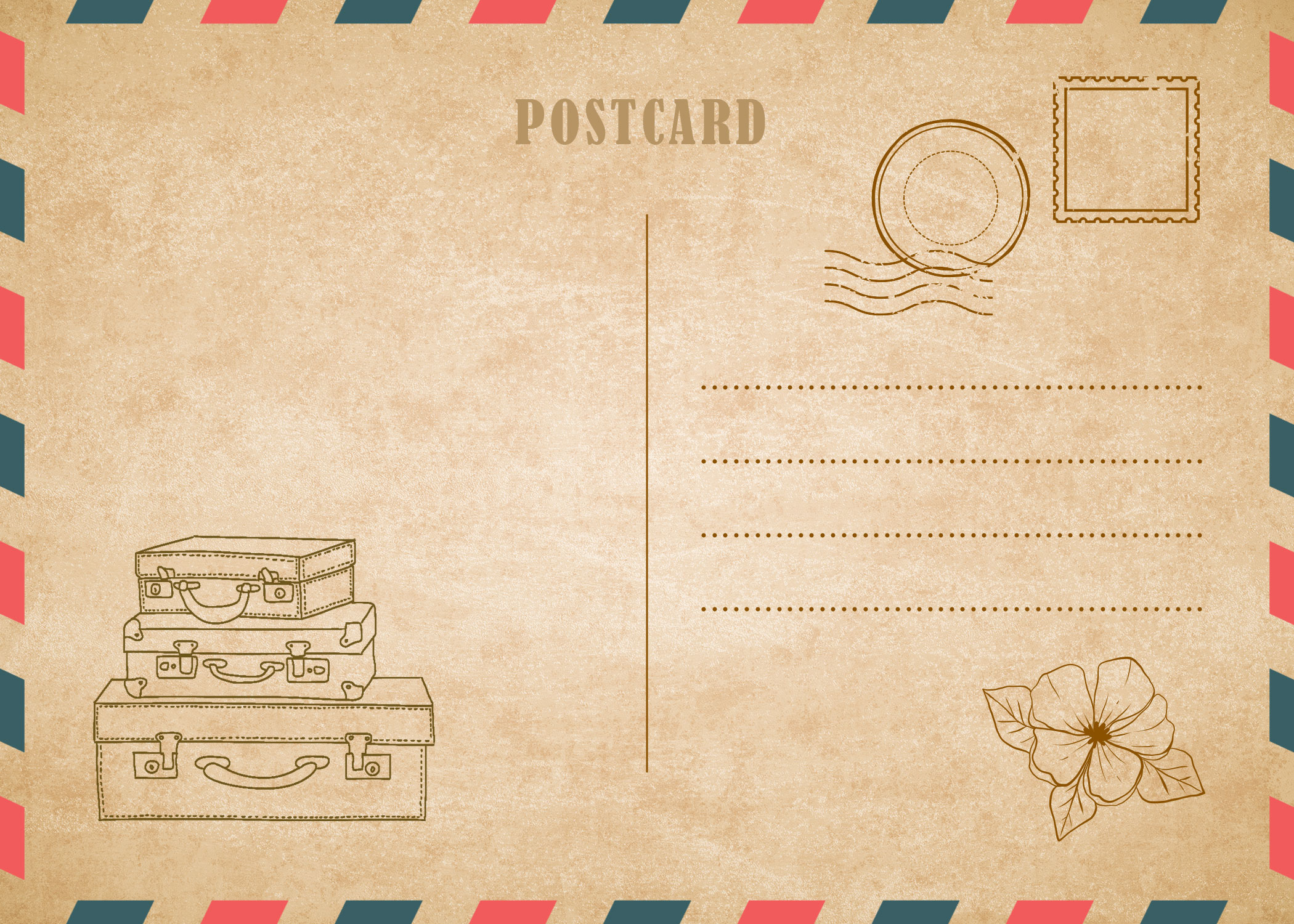 19 Printable Postcard Templates &amp;amp; Designs [Word, Pdf, Psd] pertaining to Free Blank Printable Postcards