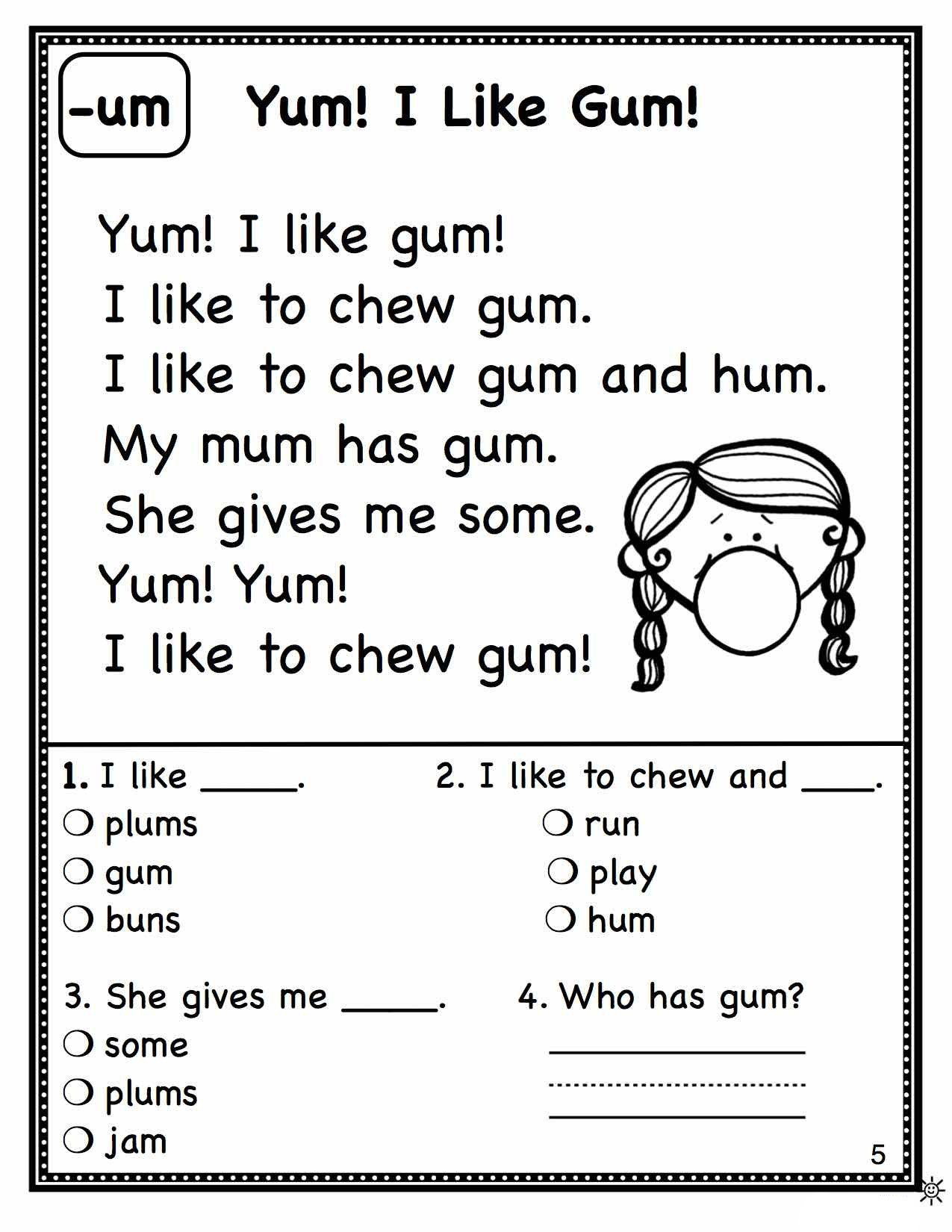 1St Grade Reading Worksheets - Best Coloring Pages For Kids throughout Free Reading Printables For 1St Grade
