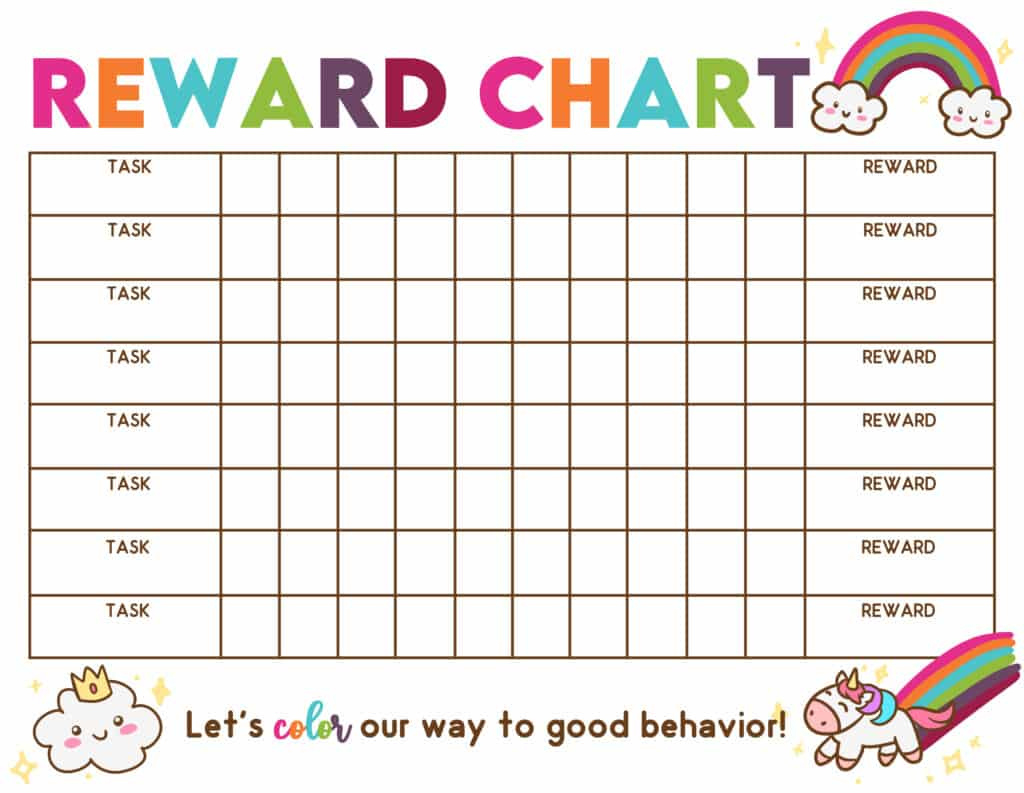 2 Free Reward Chart For Kids Printables throughout Free Printable Reward Charts For 2 Year Olds