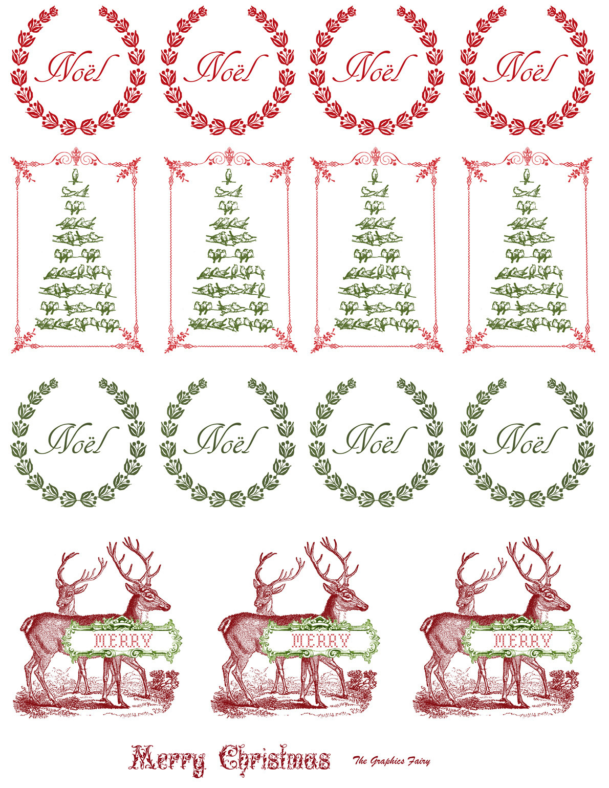2 Printable Christmas Stickers! - The Graphics Fairy inside Free Printable Holiday Stickers