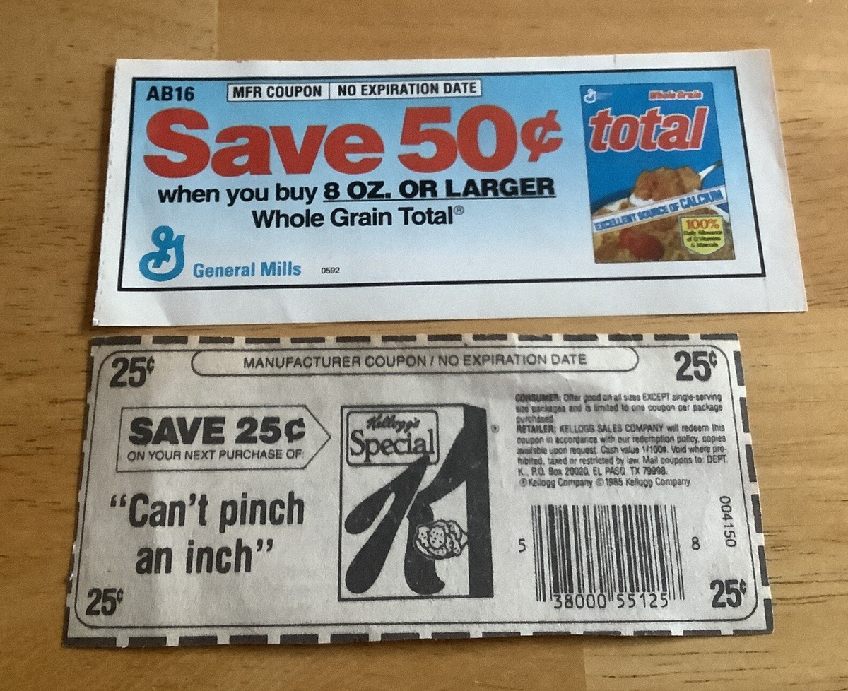 2 Vtg Cereal Coupons No Expiration Date | Ebay in Free Printable Old El Paso Coupons
