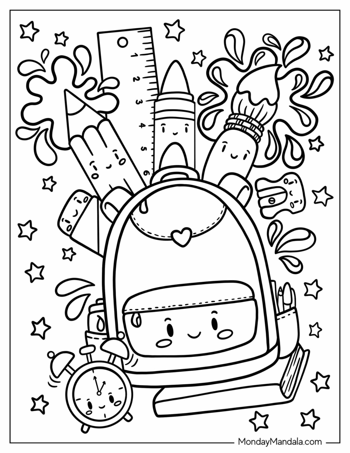 20 Back To School Coloring Pages (Free Printables) - Worksheets intended for Back To School Free Printable Coloring Pages