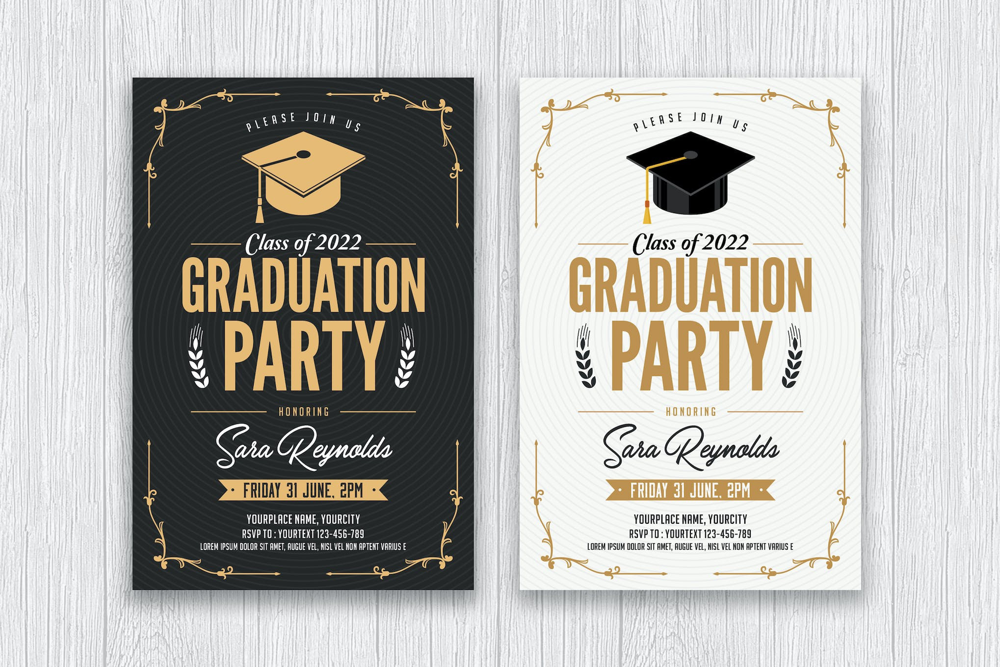 20+ Best Graduation Templates (Invitations, Announcements + within Free Printable Graduation Invitations 2018