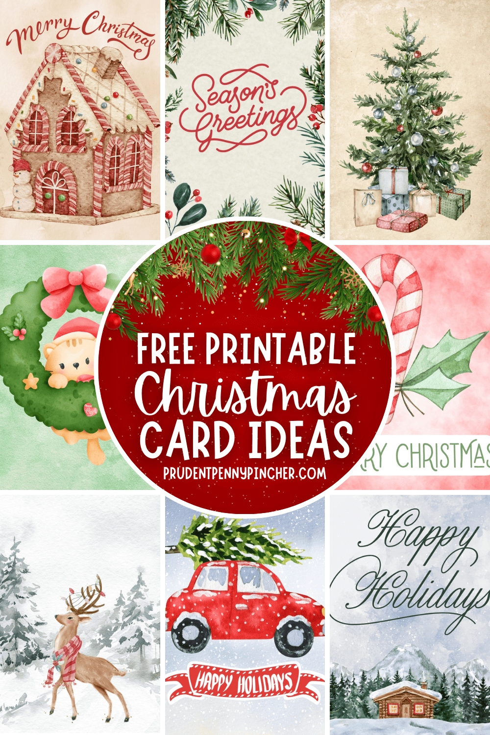 20 Free Christmas Printable Cards - Prudent Penny Pincher regarding Free Printable Xmas Cards