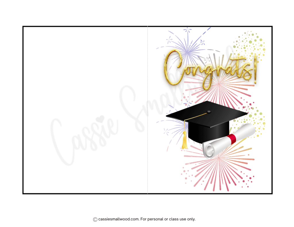 20 Free Printable Graduation Cards - Cassie Smallwood for Free Printable Graduation Cards To Print