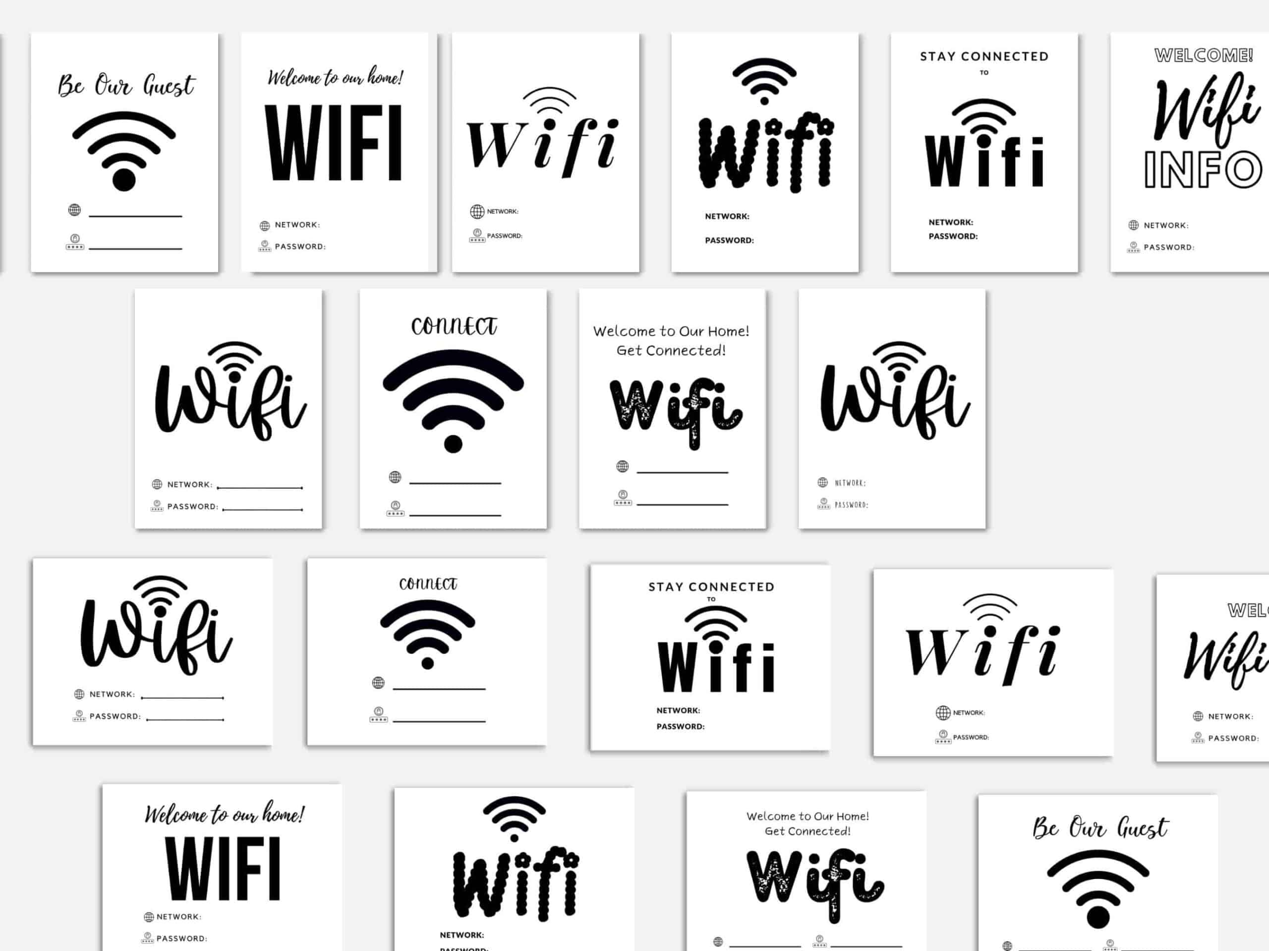 20 Free Printable Wifi Password Sign Templates For Guests ⋆ Love inside Free Printable Wifi Password Signs