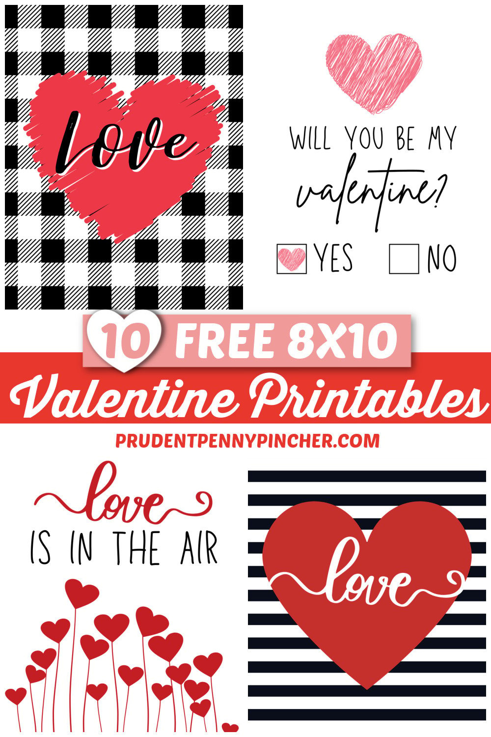 20 Free Valentine'S Day Printables - Prudent Penny Pincher within Free Printable Valentine Decorations