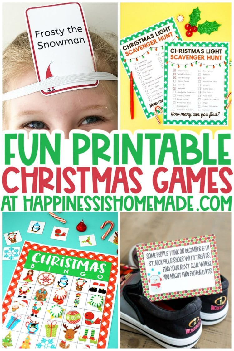 20+ Printable Christmas Games - Happiness Is Homemade regarding Free Printable Christmas Games For Family Gatherings