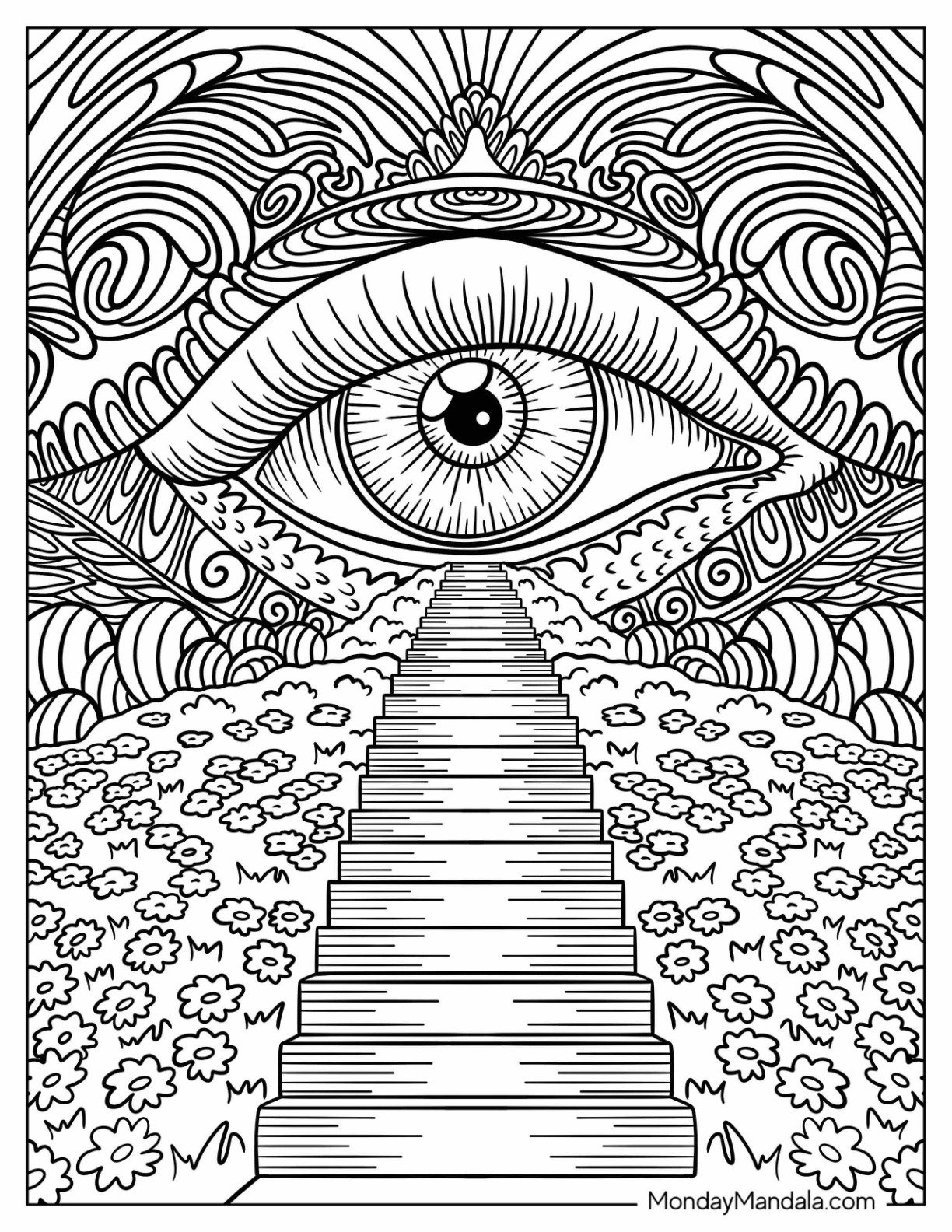 20 Trippy Coloring Pages (Free Pdf Printables) pertaining to Free Printable Trippy Coloring Pages