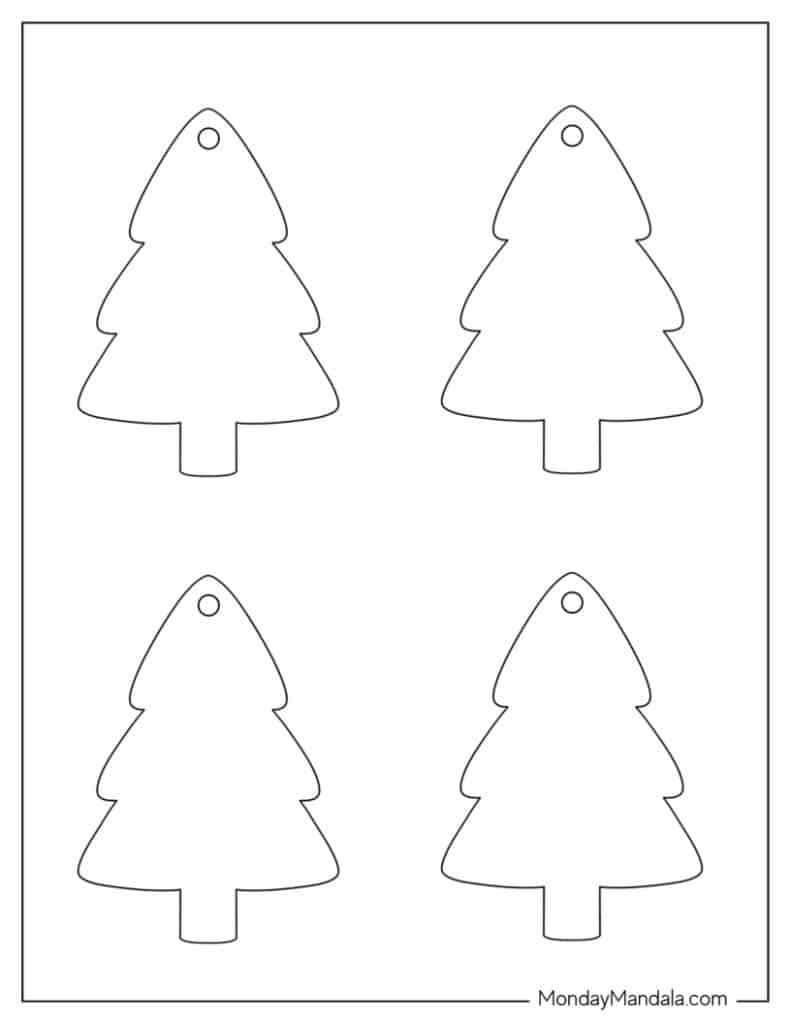 200 Printable Christmas Ornaments (Free Templates) in Free Printable Christmas Tree Ornaments To Color