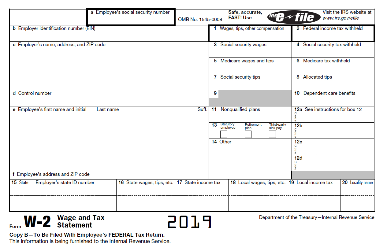 2019 Irs Form W-2: Downloadable And Printable pertaining to Free W2 Forms Online Printable