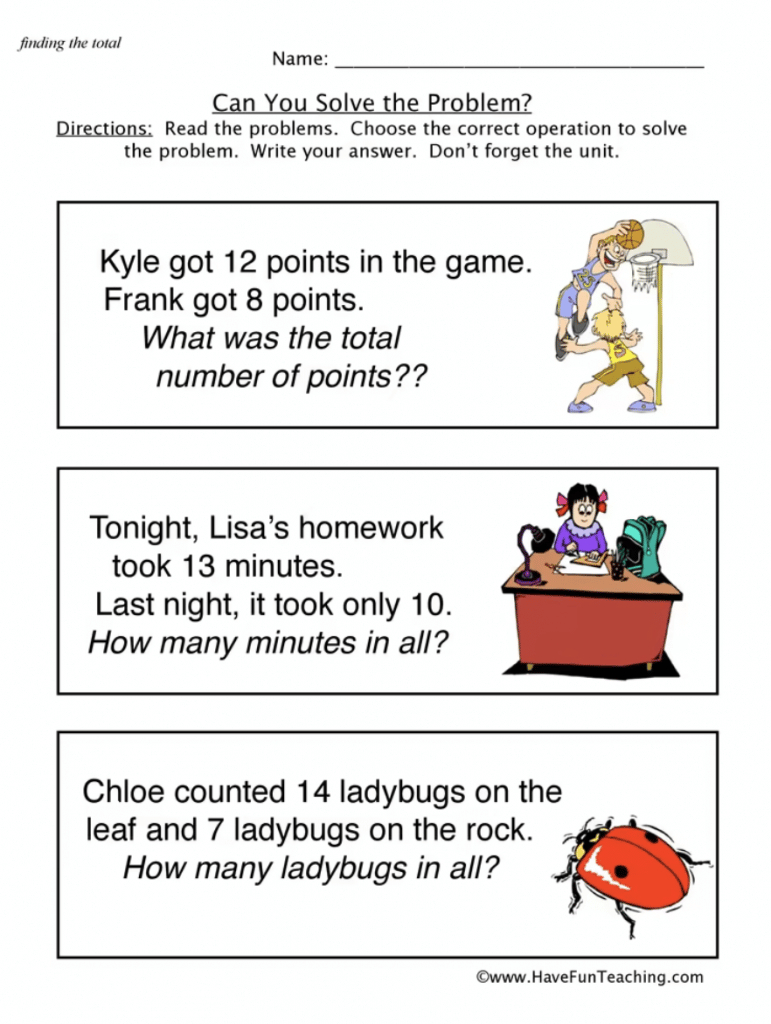21 1St Grade Word Problems For Easy Math Skill Development - The pertaining to Free Printable 1St Grade Math Word Problems