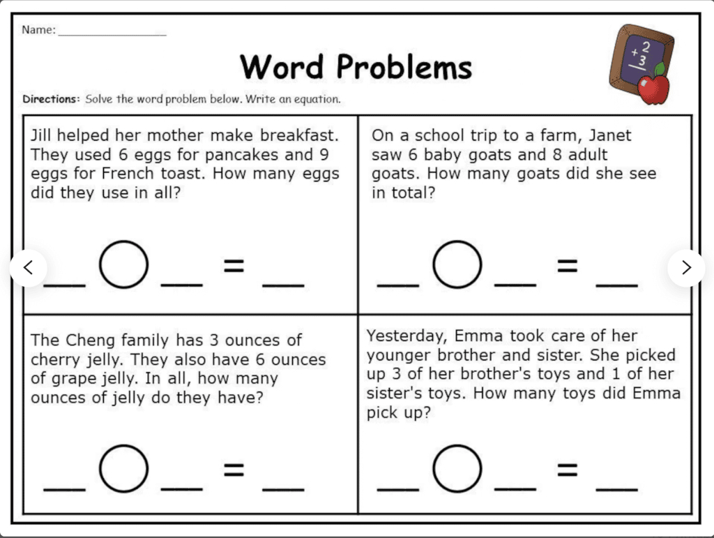 21 1St Grade Word Problems For Easy Math Skill Development - The pertaining to Free Printable Math Worksheets Word Problems First Grade
